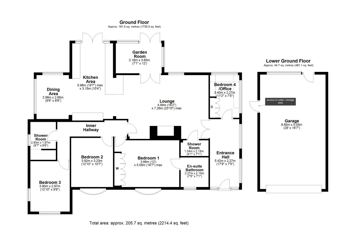 Willow View Cottage Station Bank, Ryton floorplan
