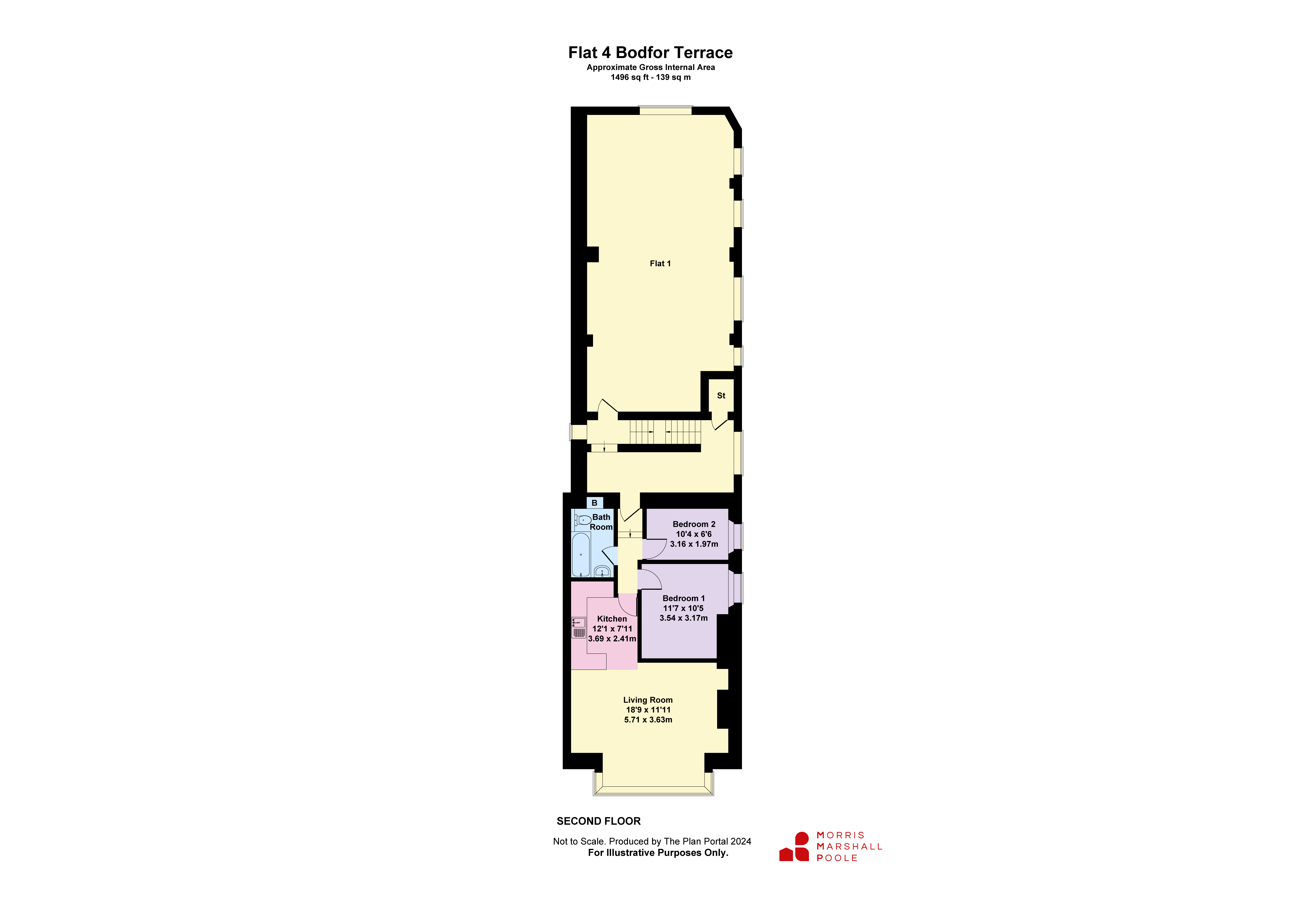 4, Bodfor Flats, 8, Bodfor Terrace, Gwynedd floorplan