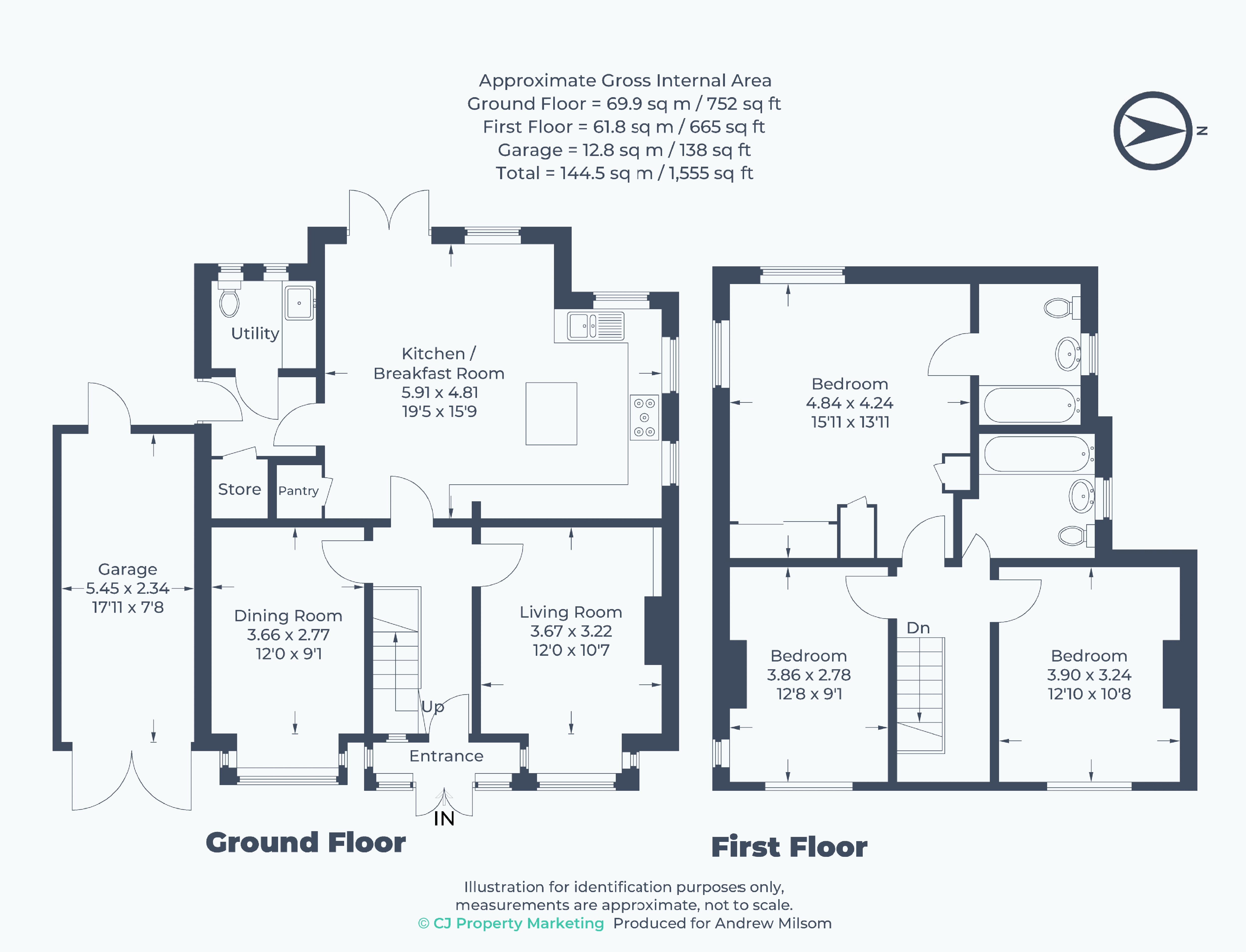 Paxmoor, Church Path, Lane End floorplan