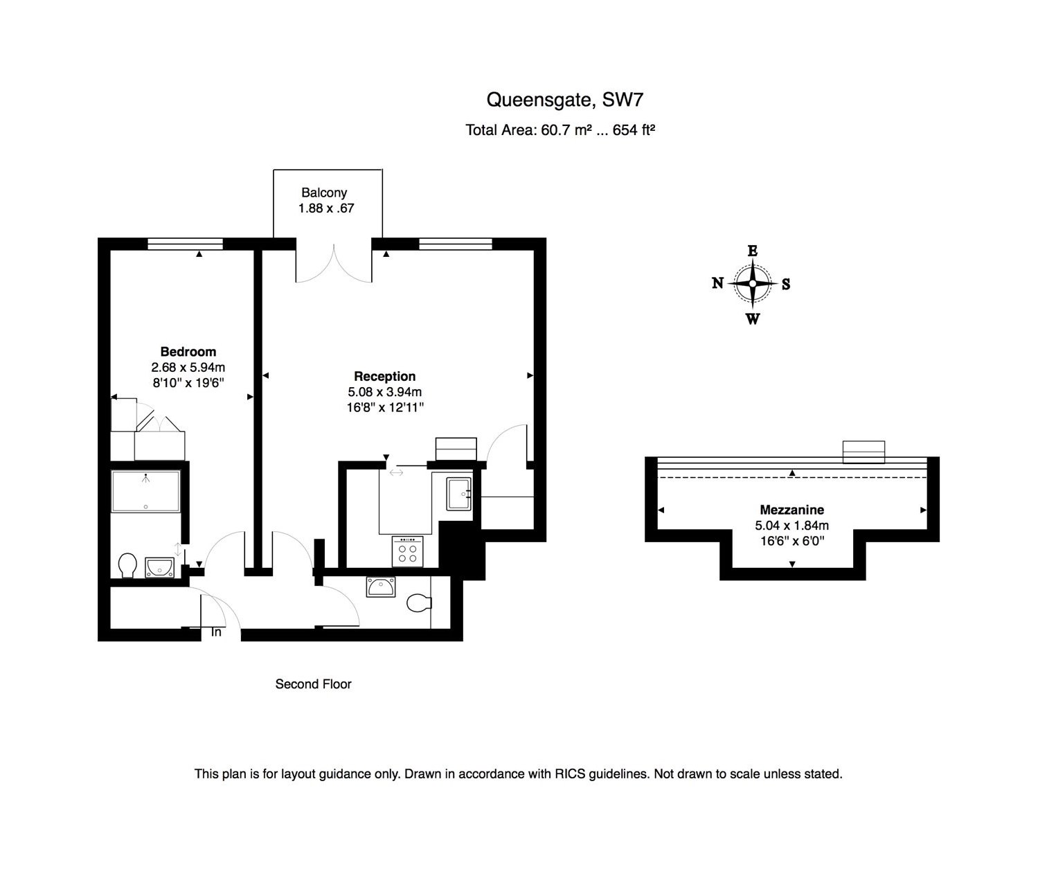 1 Bedrooms Flat to rent in Queen's Gate, South Kensington SW7