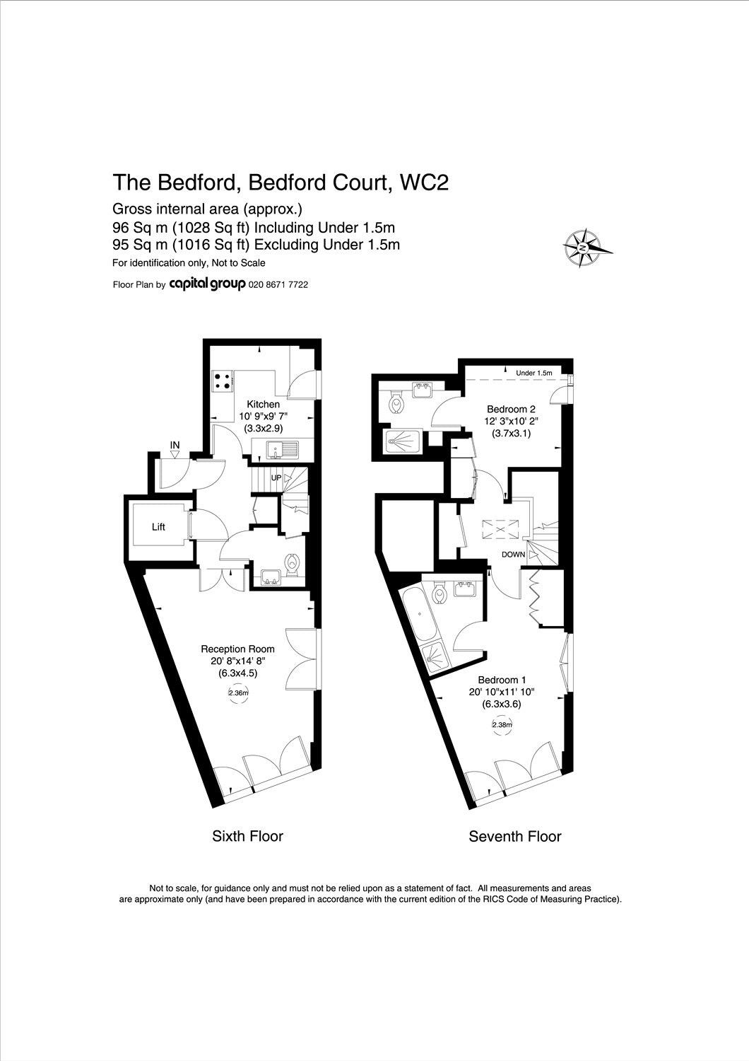 2 Bedrooms Flat for sale in Bedford Court, Covent Garden WC2E