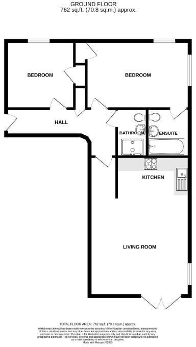 Apartment 1, Monterey, Methleigh Bottoms, Helston floorplan