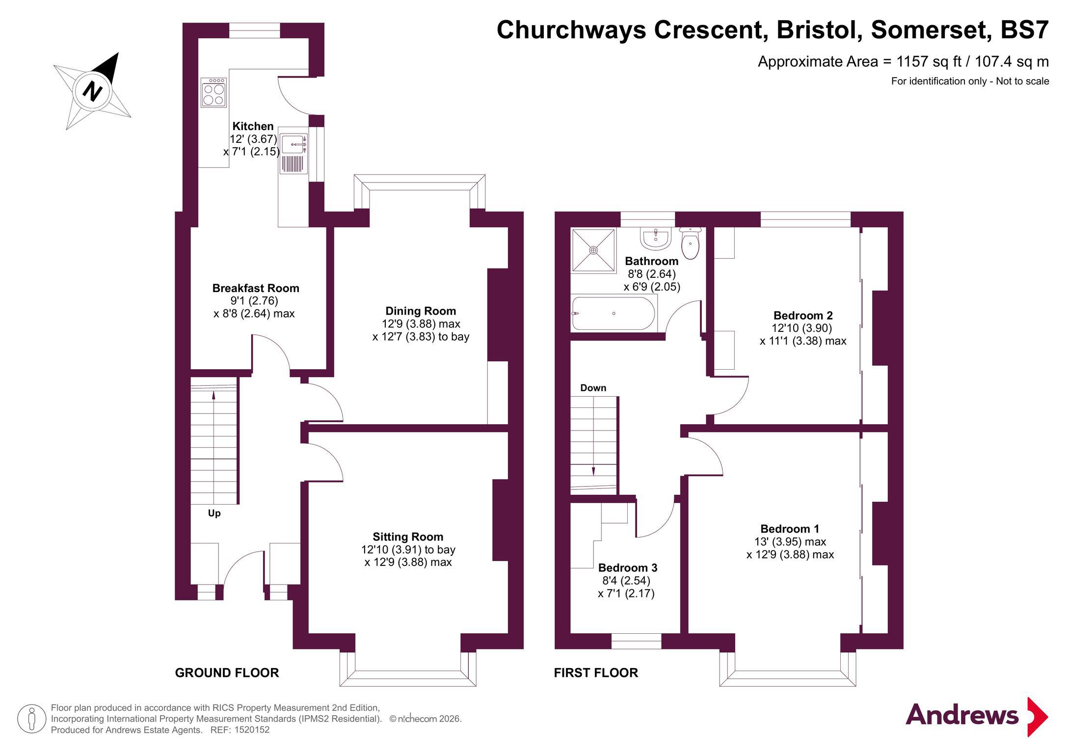 47, Churchways Crescent, Bristol floorplan