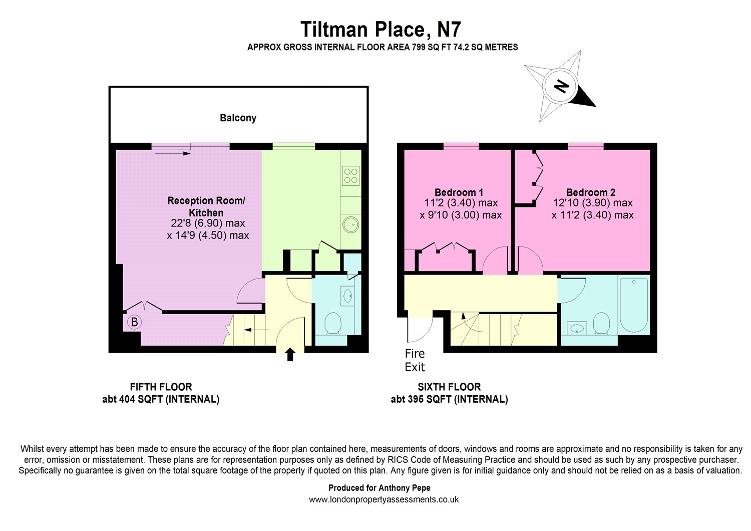 2 Bedrooms Flat for sale in Tiltman Place, London N7