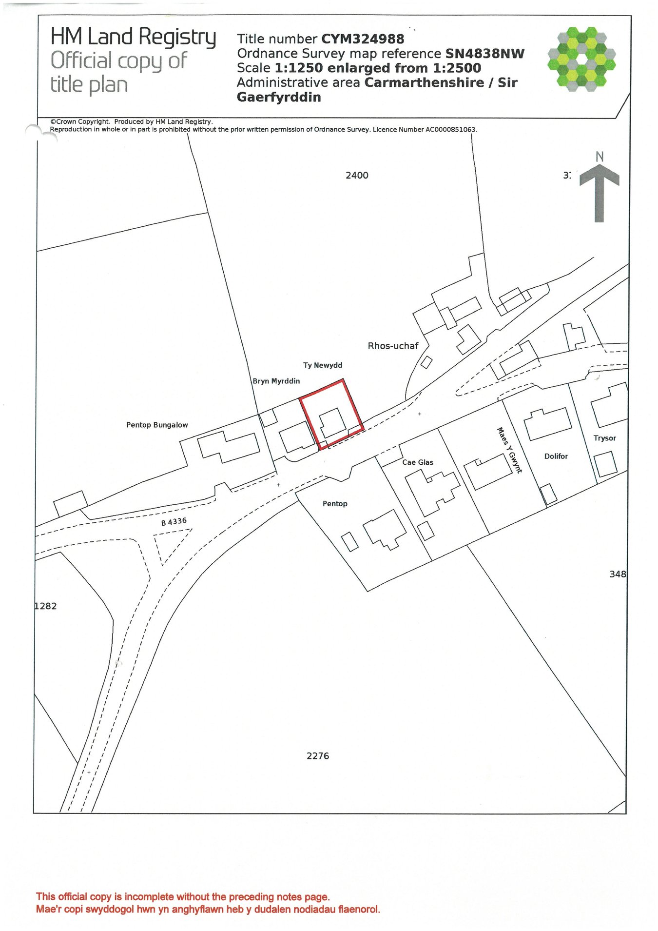 Plasnewydd, Llanllwni, Pencader floorplan