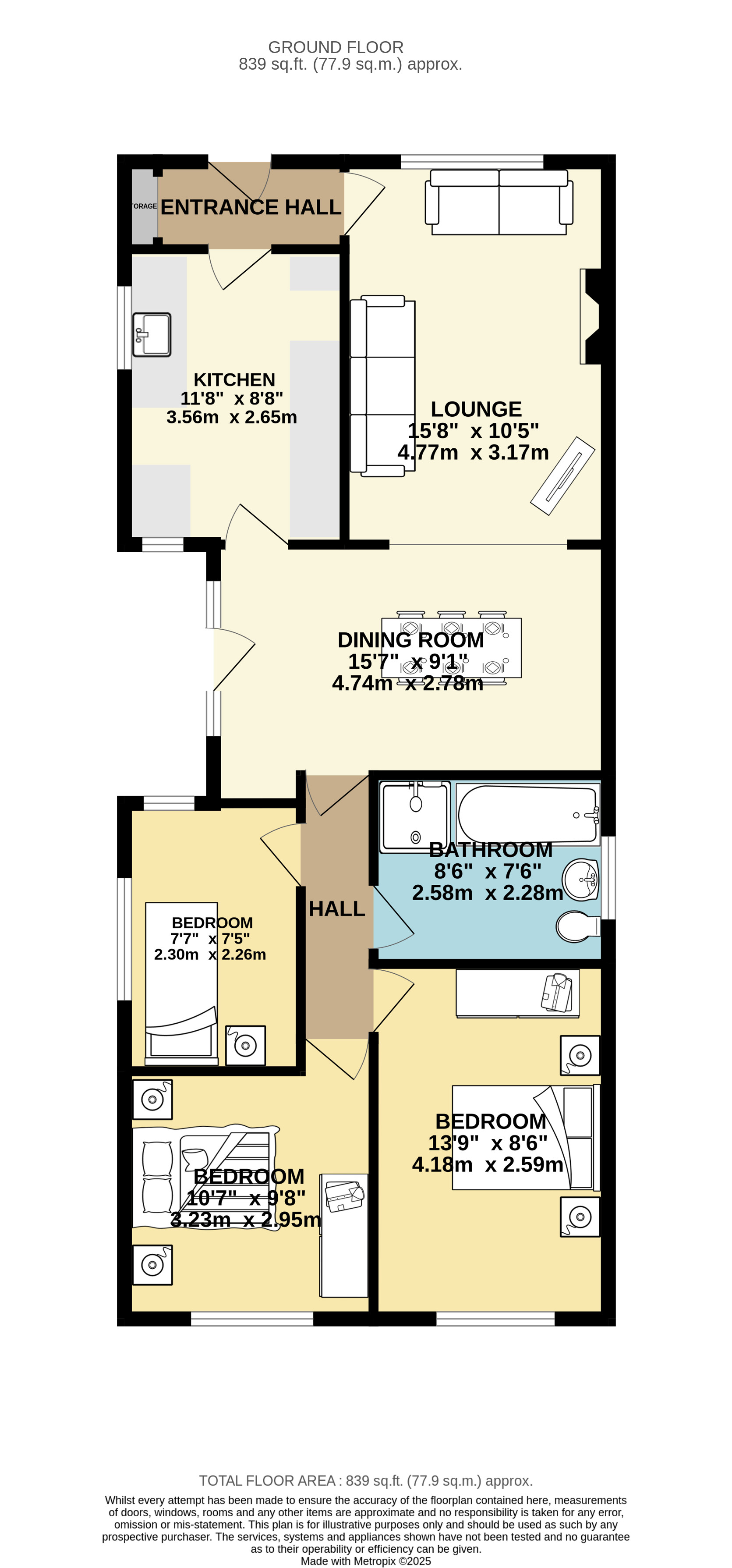 4, Heathfield Close, Doncaster floorplan