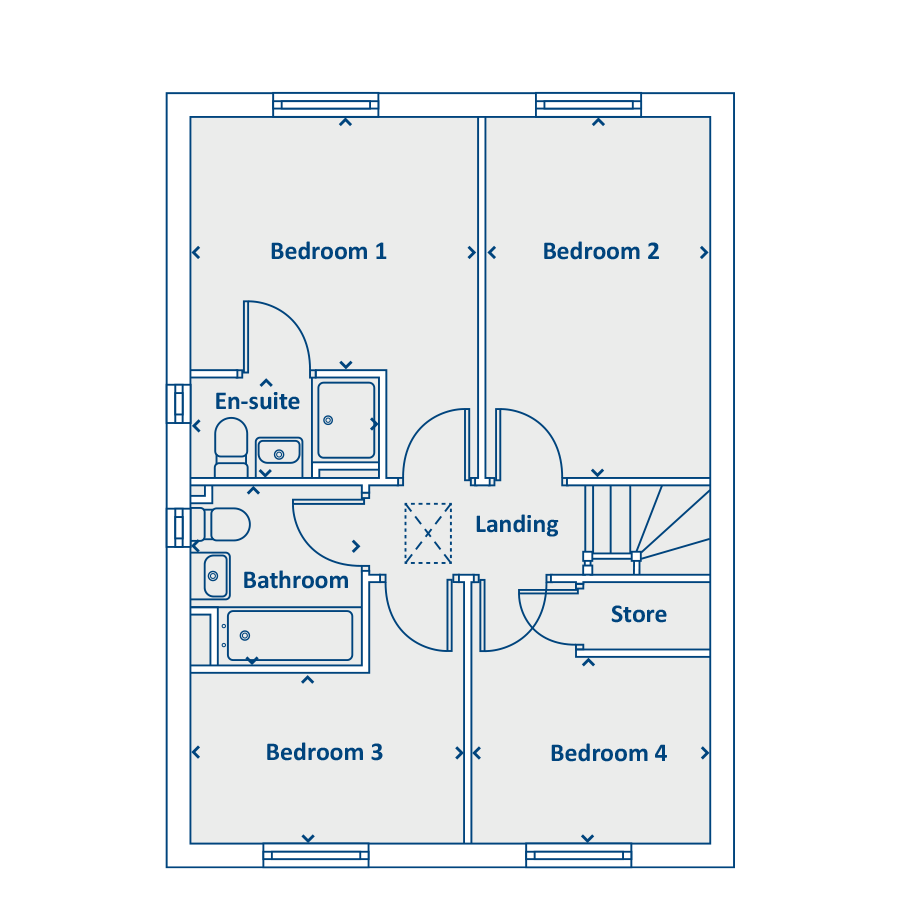 Plot 155, 4 Hamilton Way, Shadsworth, Blackburn floorplan