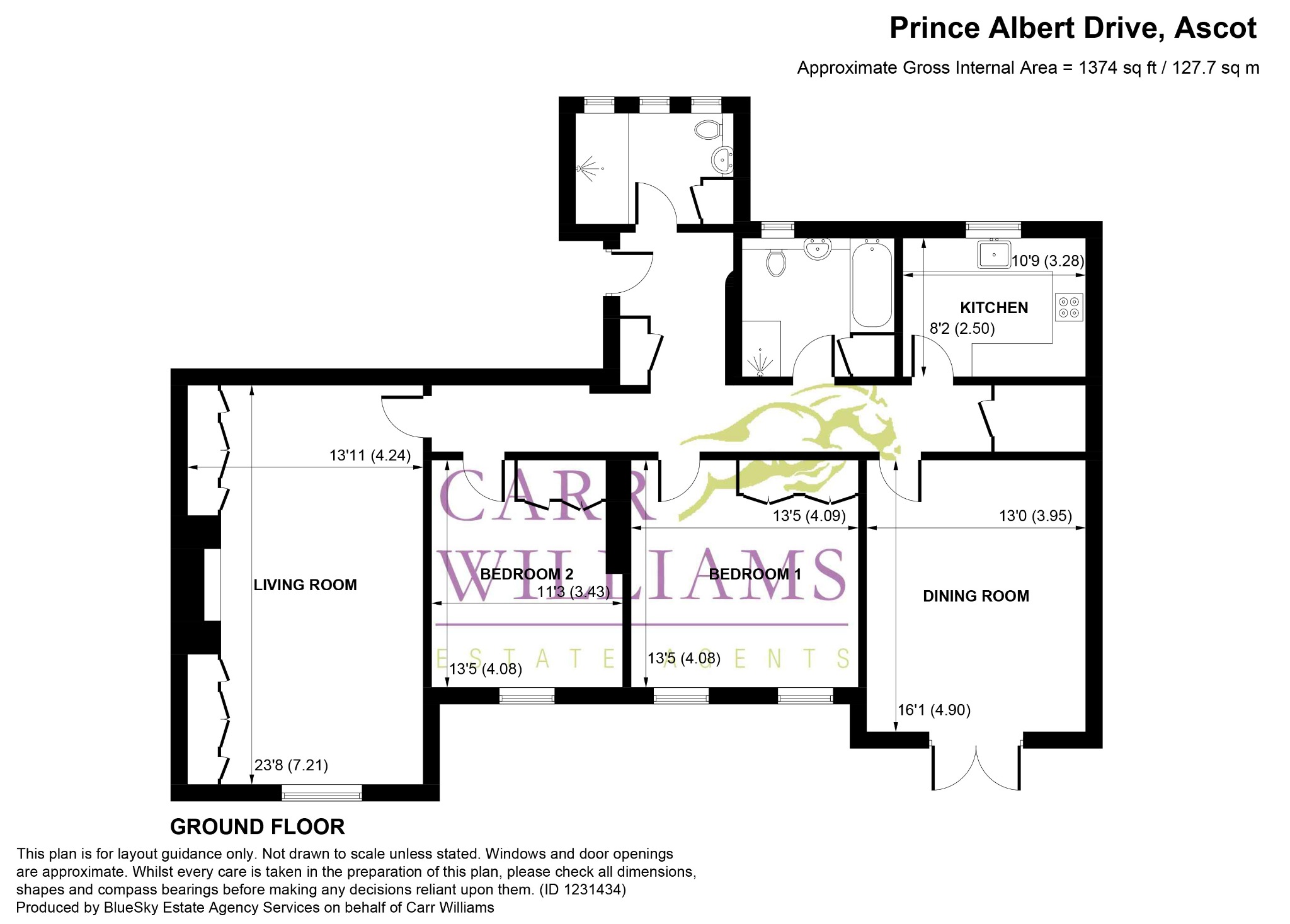 Flat B Kings Ride House, Prince Albert Drive, Ascot floorplan