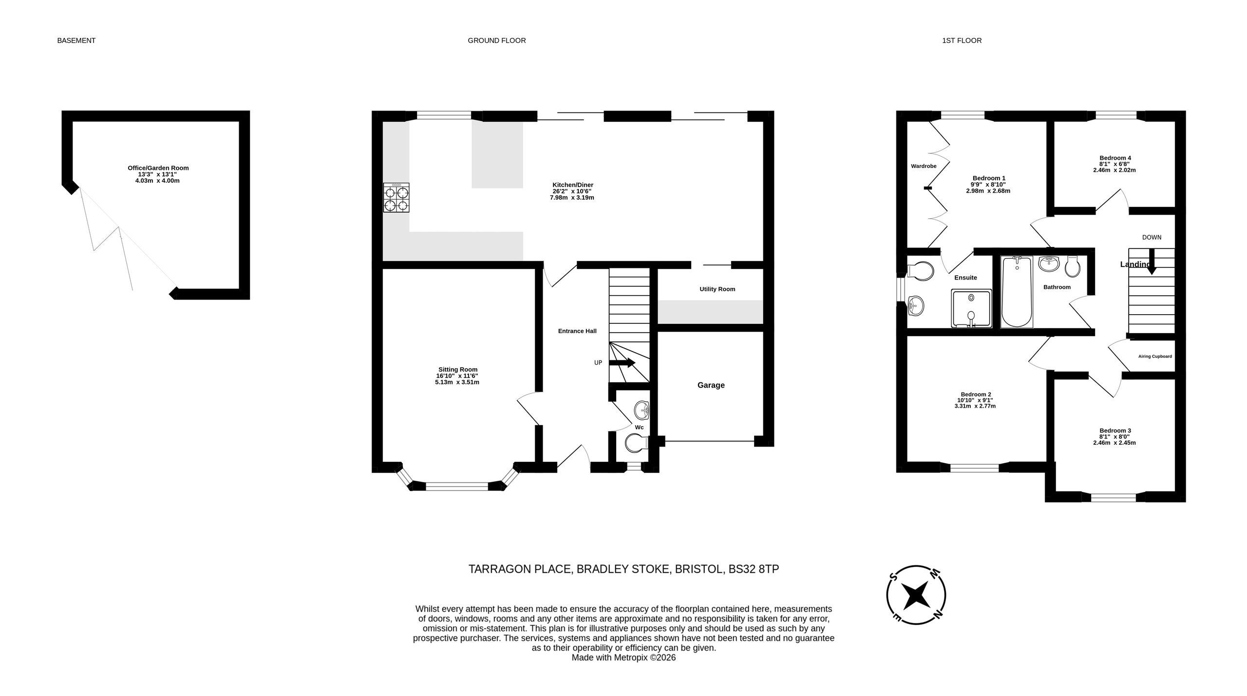4 Tarragon Place, Bristol floorplan