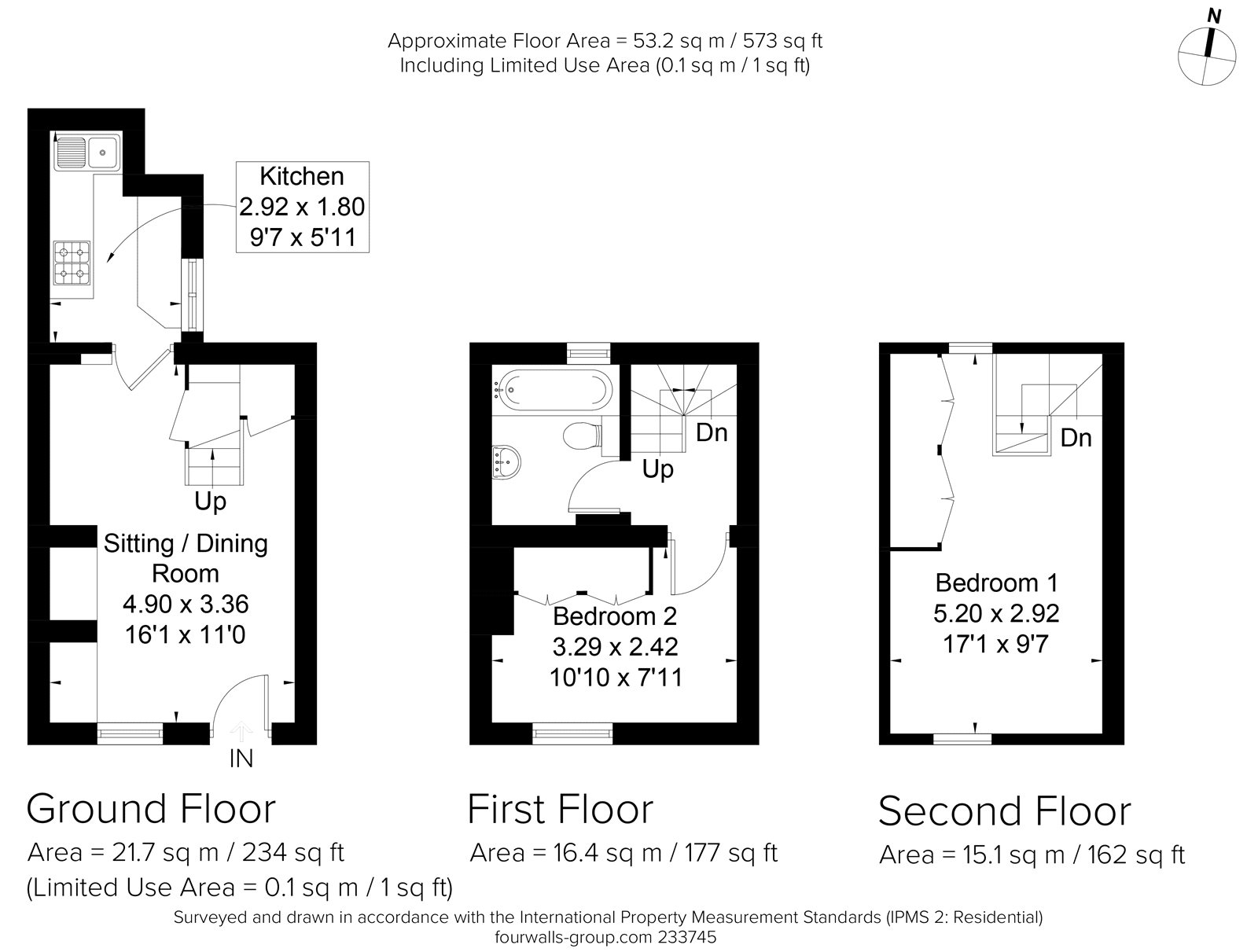 2 Bedrooms Terraced house for sale in Ivy Place, Castle Street, Salisbury, Wiltshire SP1