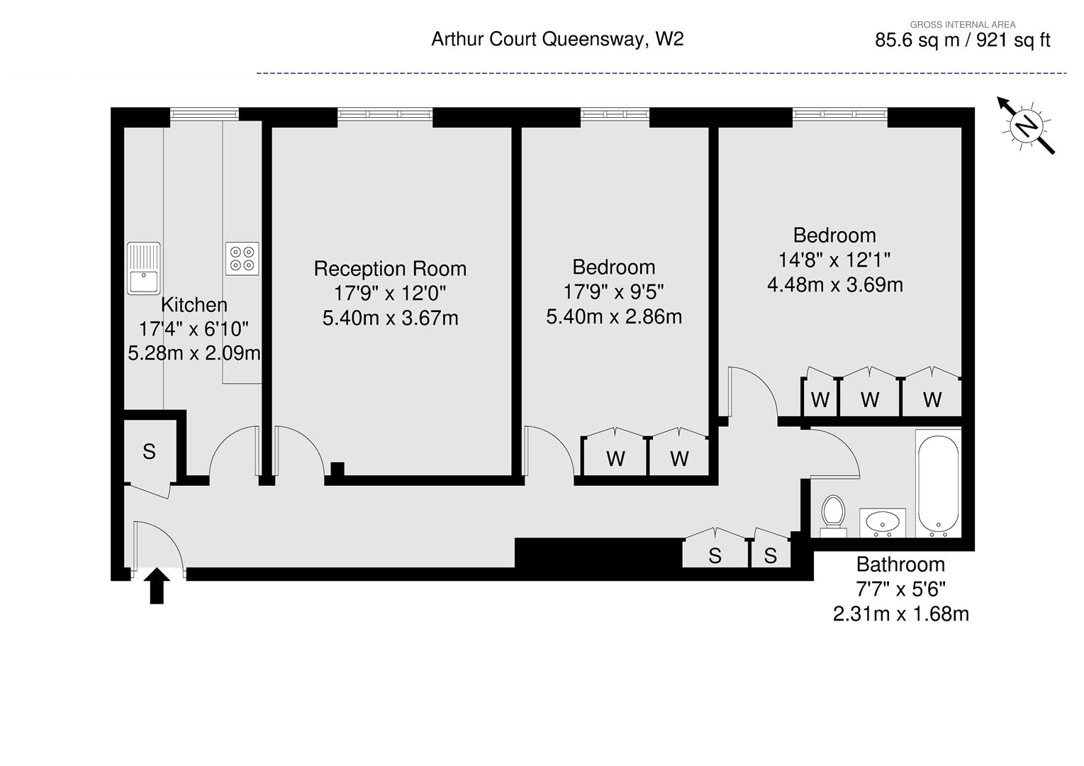 Queensway, London floorplan