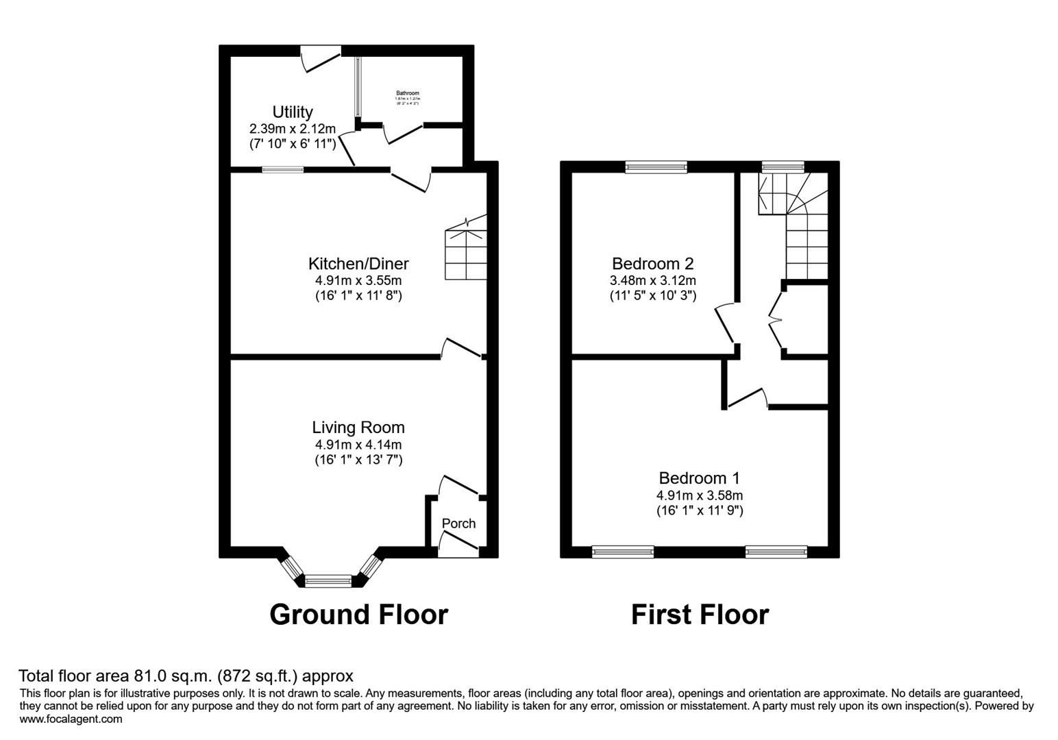 91, Slade Road, Ilfracombe floorplan