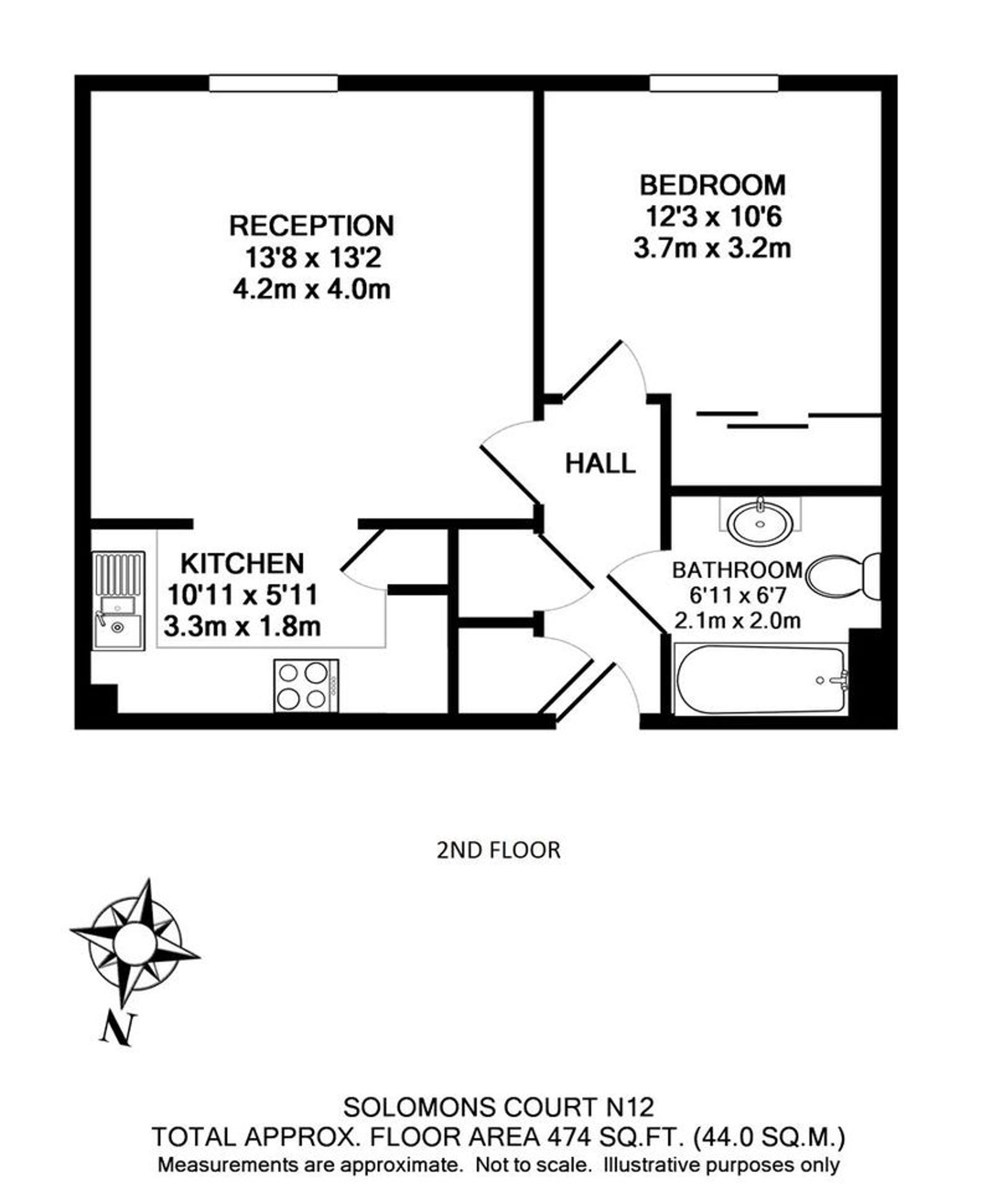 Flat 36, Solomons Court, London floorplan