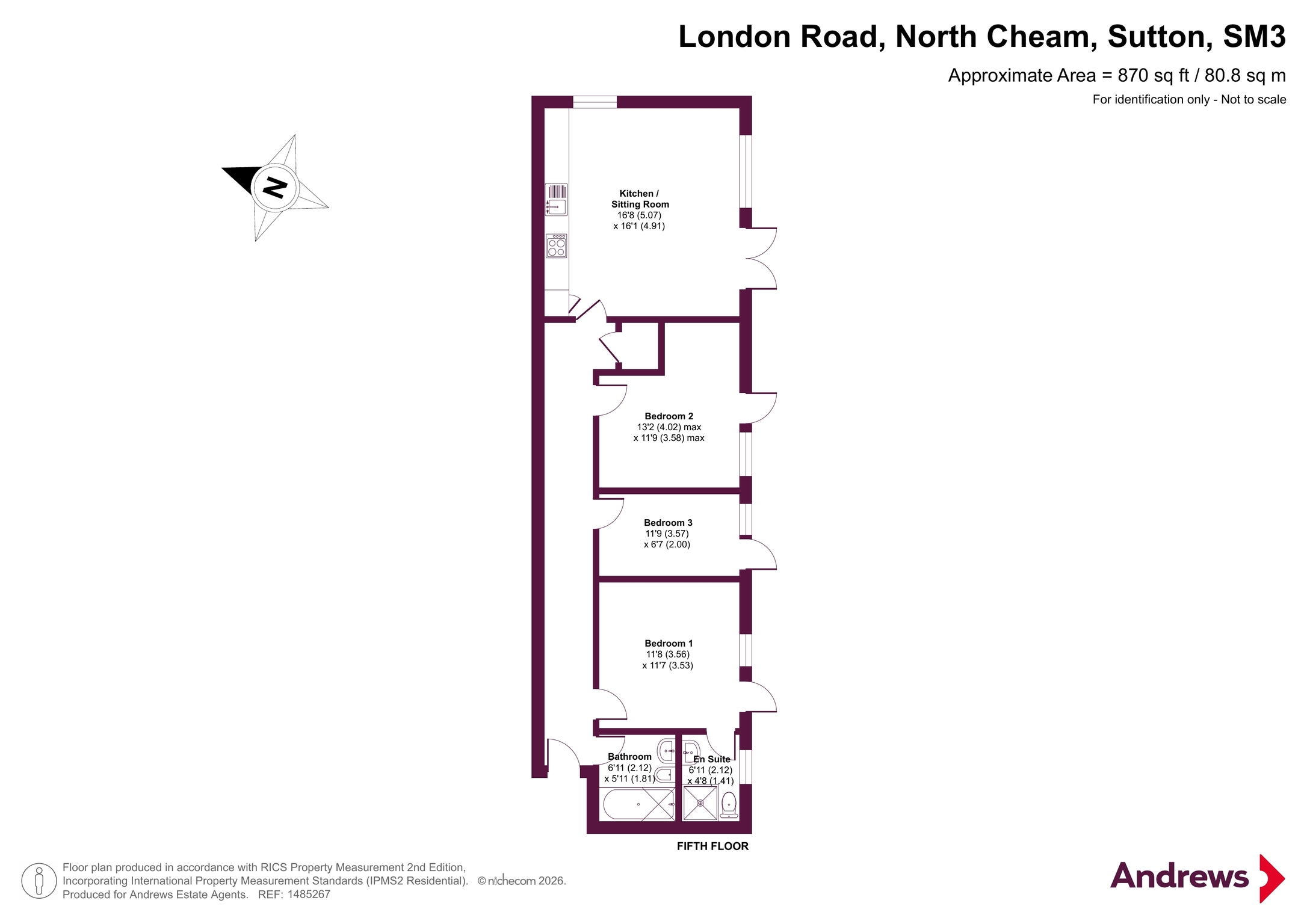 Flat 86 - Haredon House, 810, London Road, Sutton floorplan