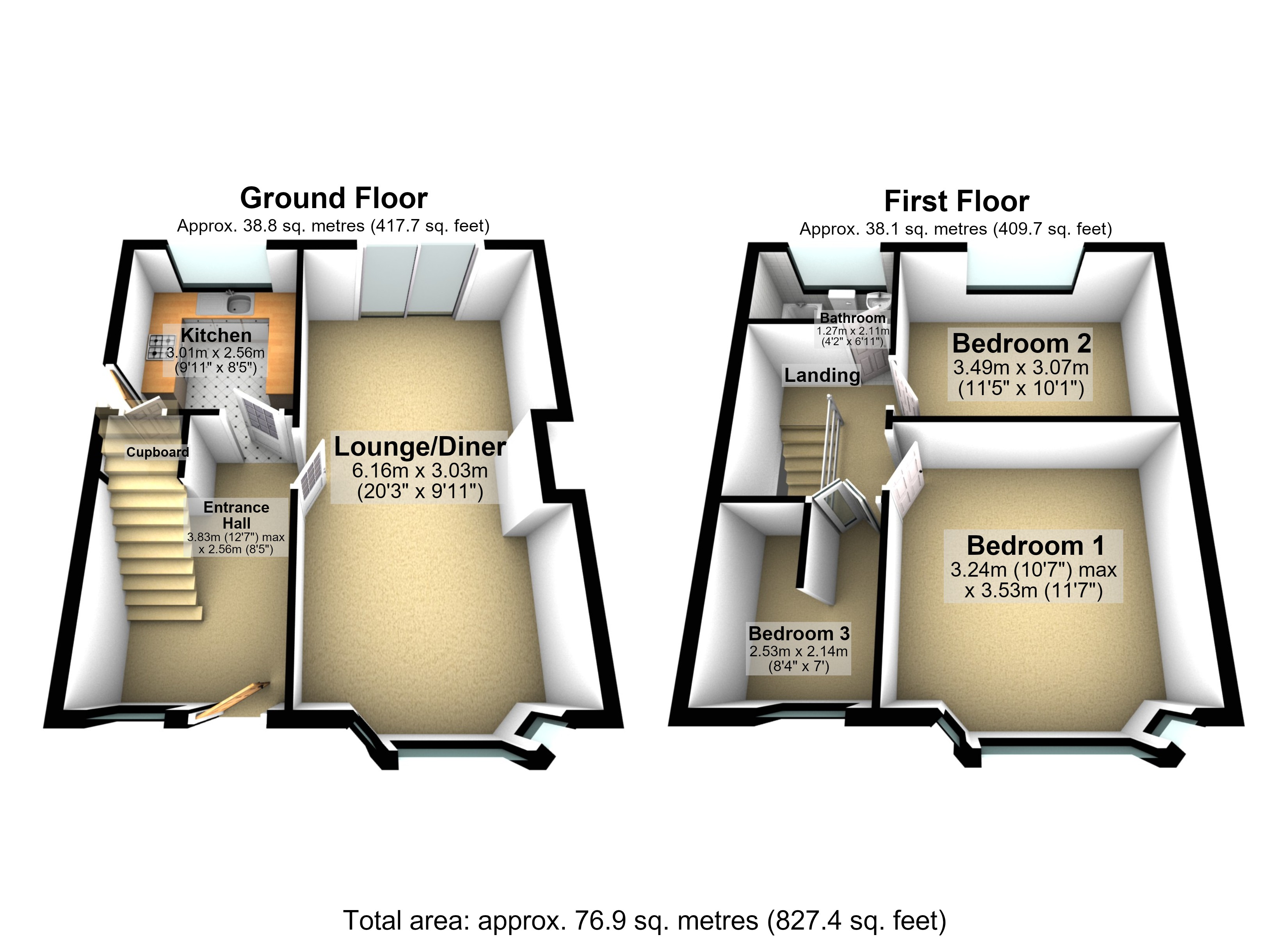 20, Baskin Lane, Beeston floorplan