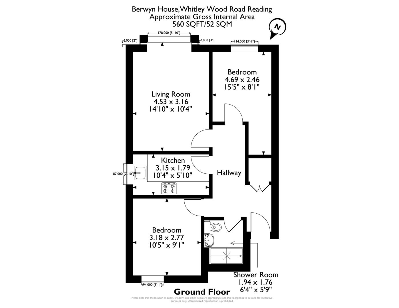 Whitley Wood Road, Reading floorplan