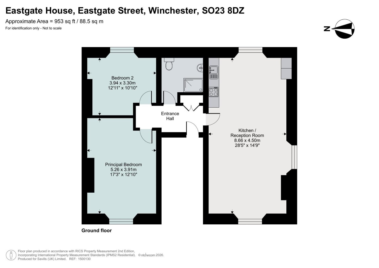 Flat 1,, Eastgate House, Winchester floorplan