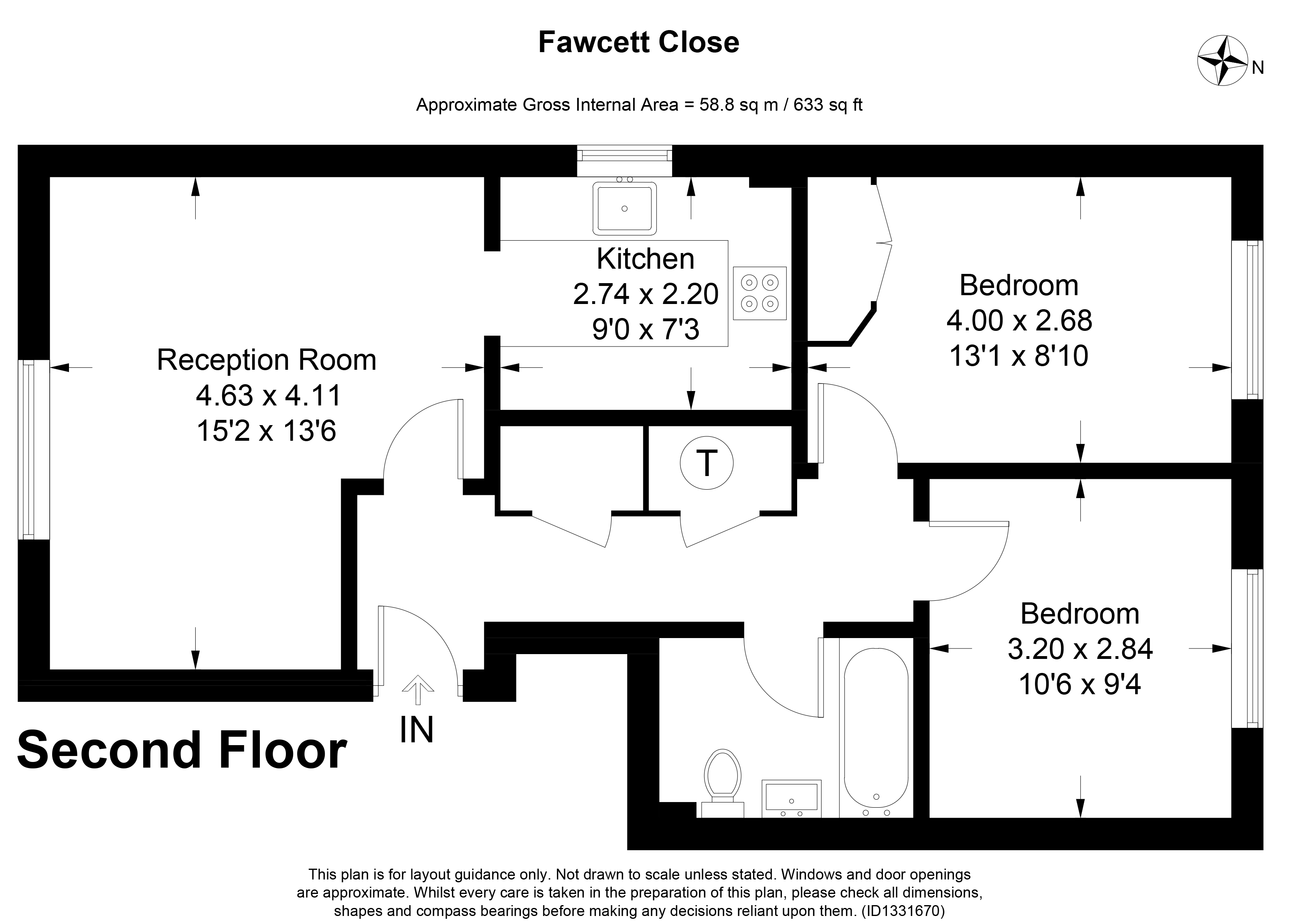 11, Fawcett Close, London floorplan