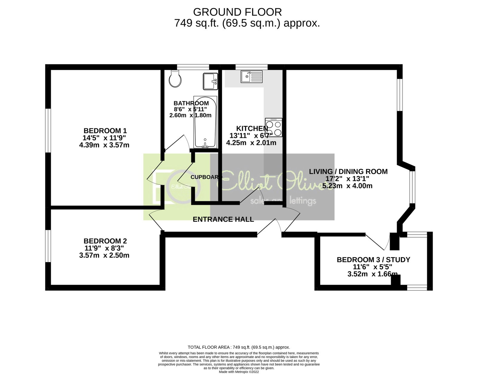 Kenilworth House, 27,Flat 2, Pittville Lawn, Cheltenham floorplan