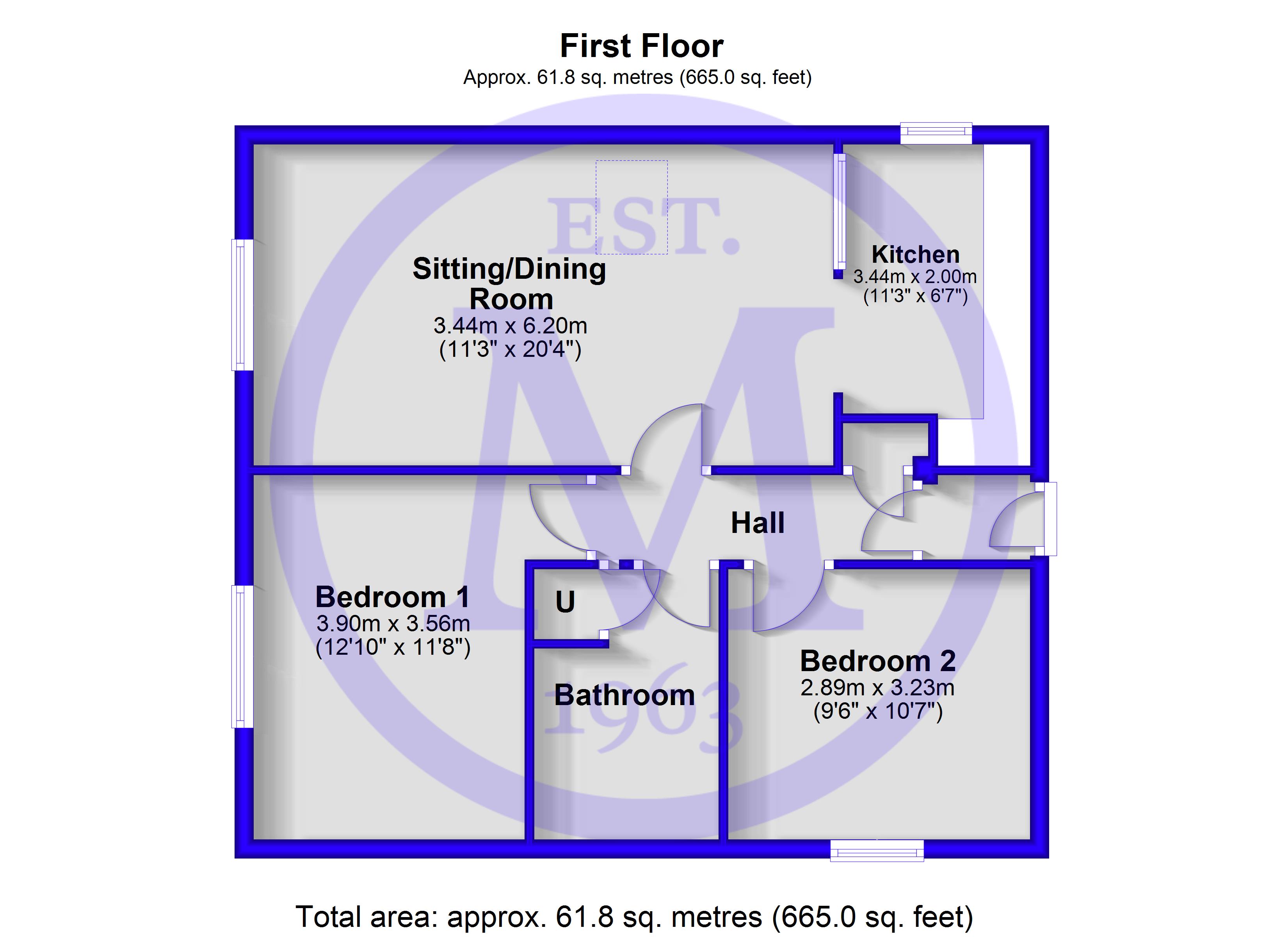 Flat 6,, Milton Manor, New Milton floorplan