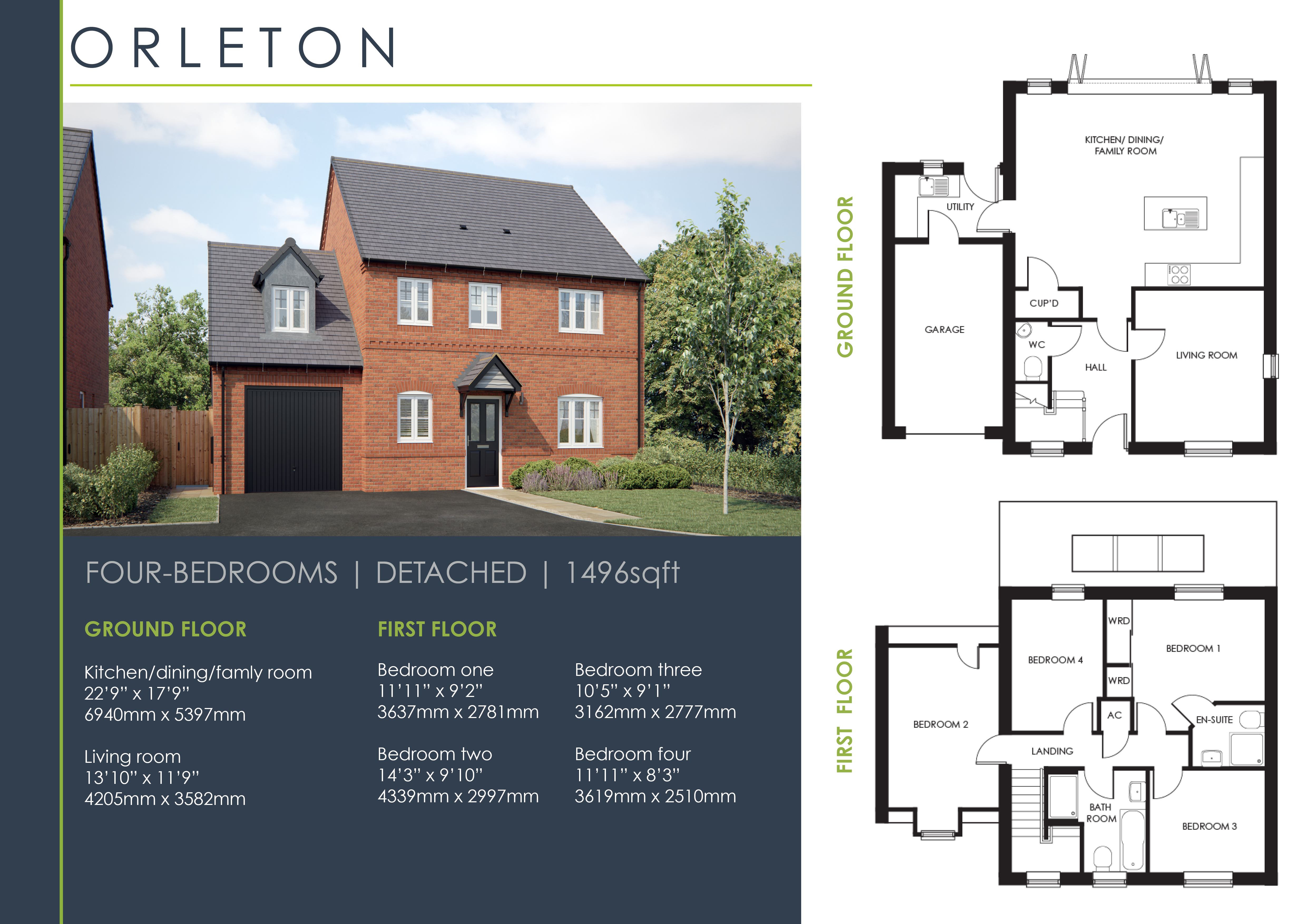 12, "The Orleton", Bowen Way, Ditton Priors floorplan