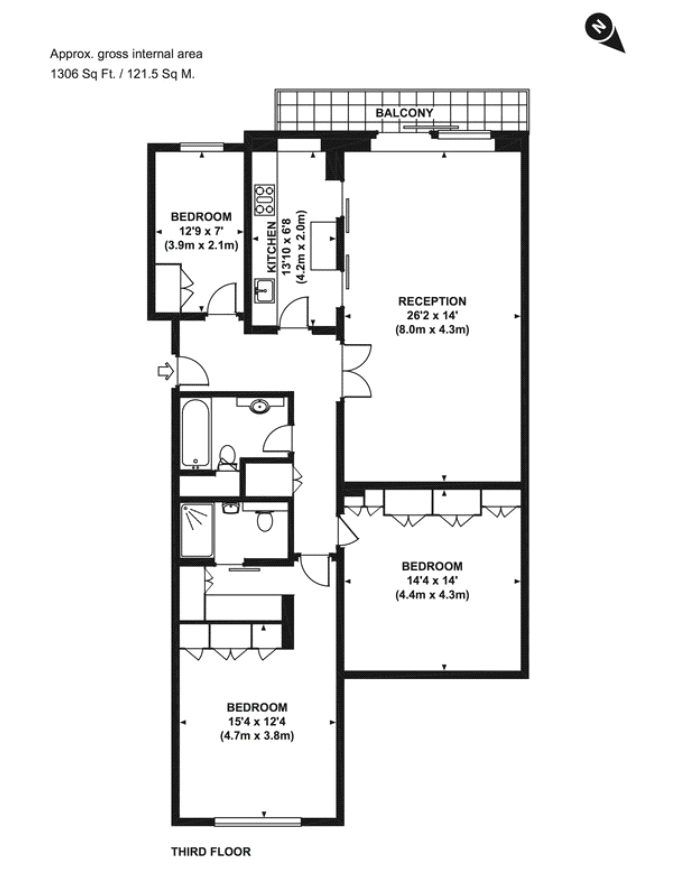 3 Bedrooms Flat to rent in Rutland Gate, London SW7