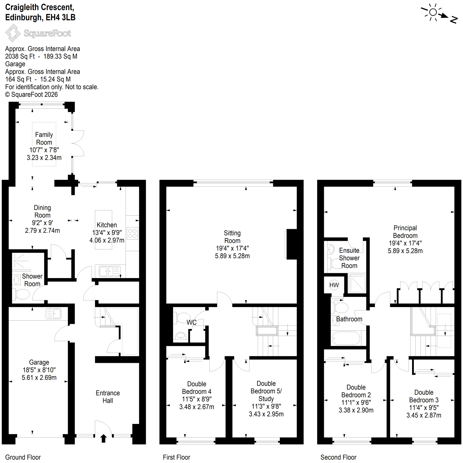 48 Craigleith Crescent, Edinburgh floorplan