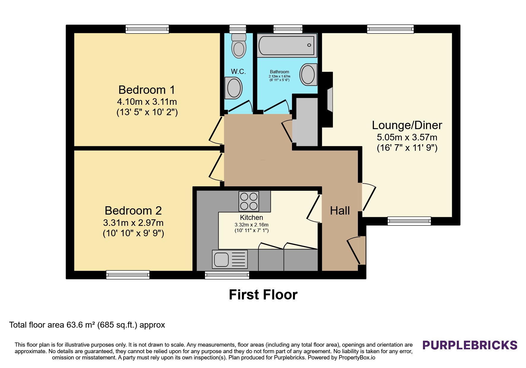 20, Dower Walk, Crawley floorplan