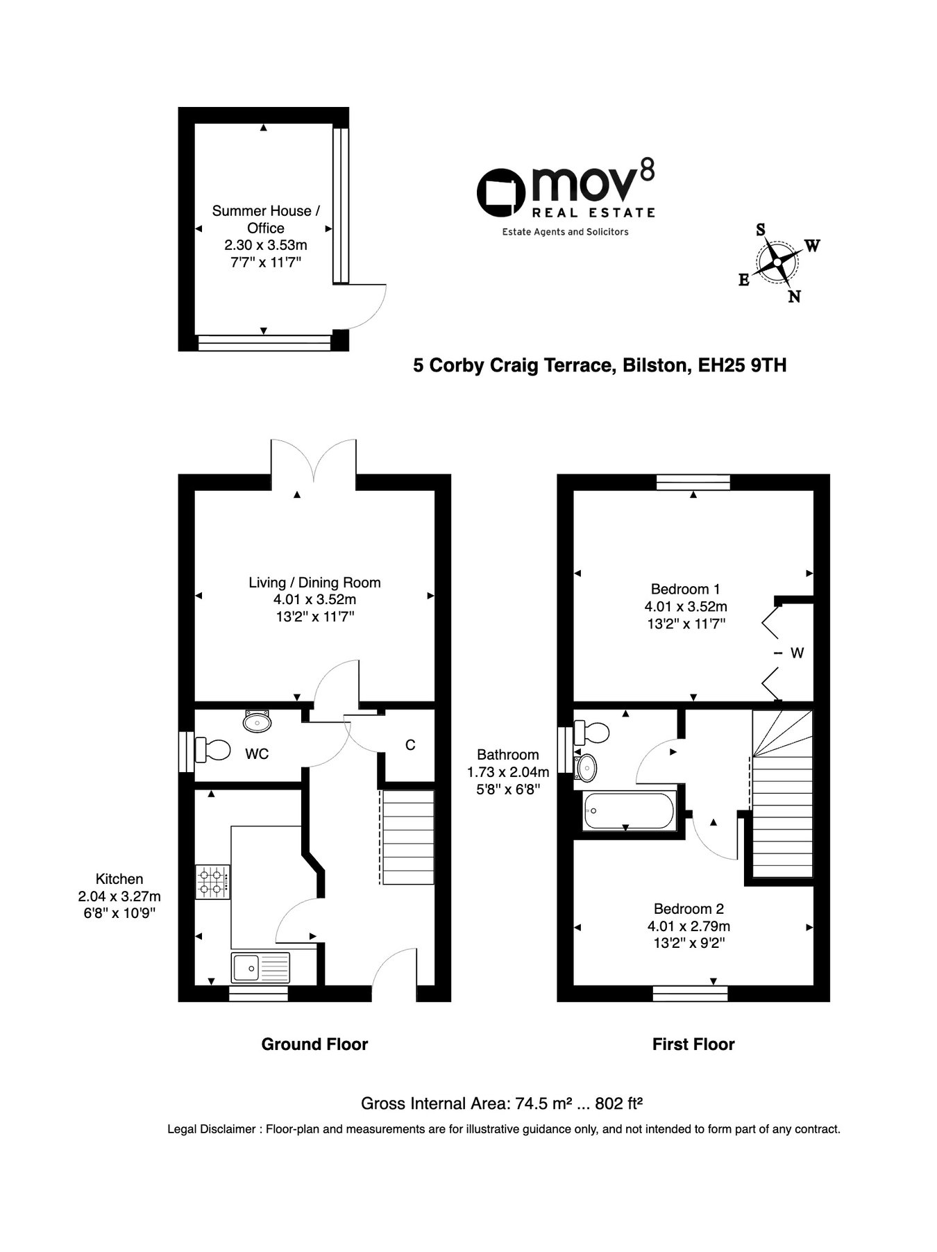 5, Corby Craig Terrace, Roslin floorplan