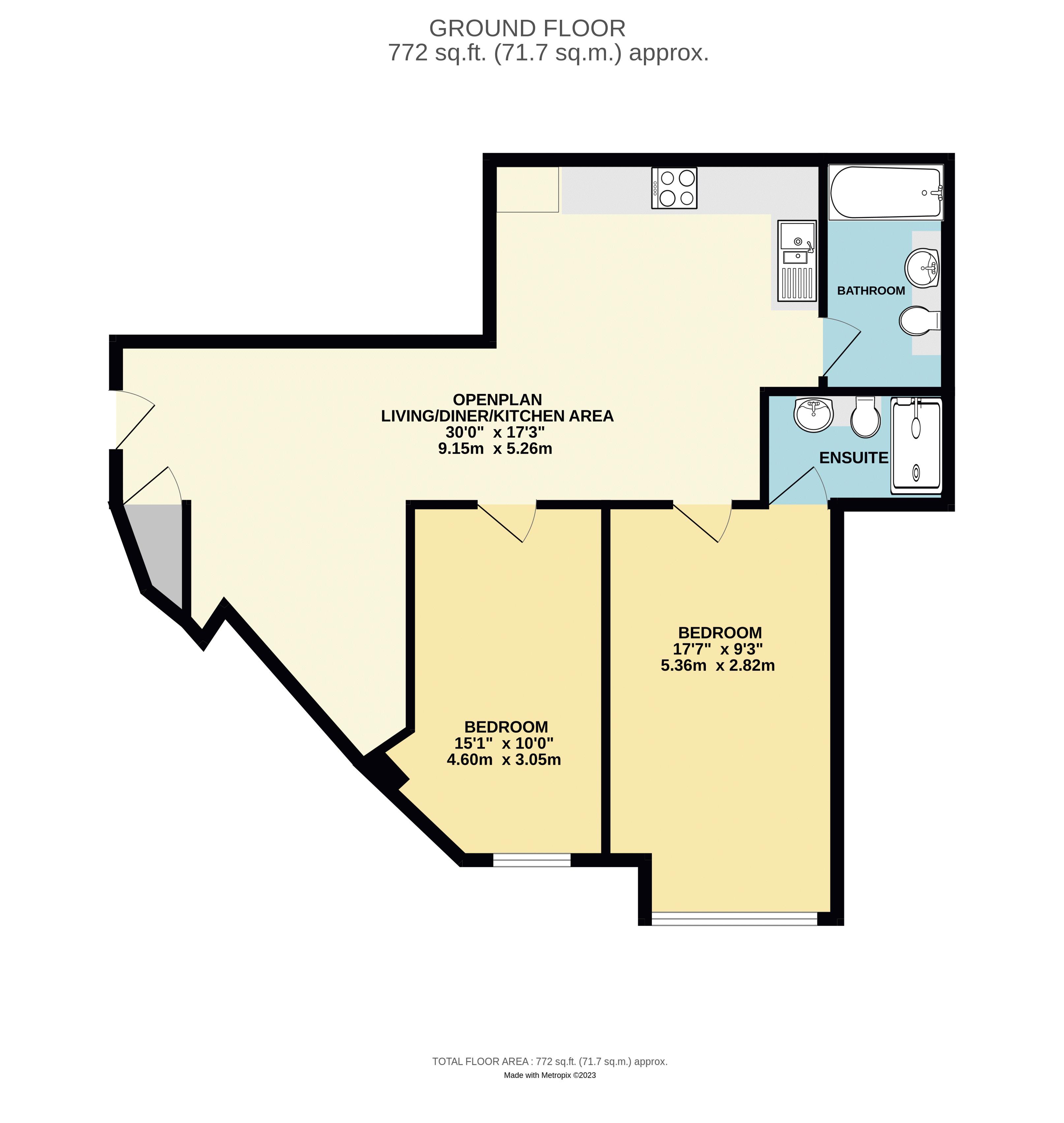 Flat 4, Foliot House, Budshead Road, Plymouth floorplan