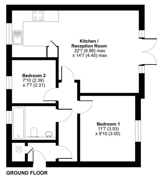 Flat 9 Noble Court, 126, North Street, Essex floorplan
