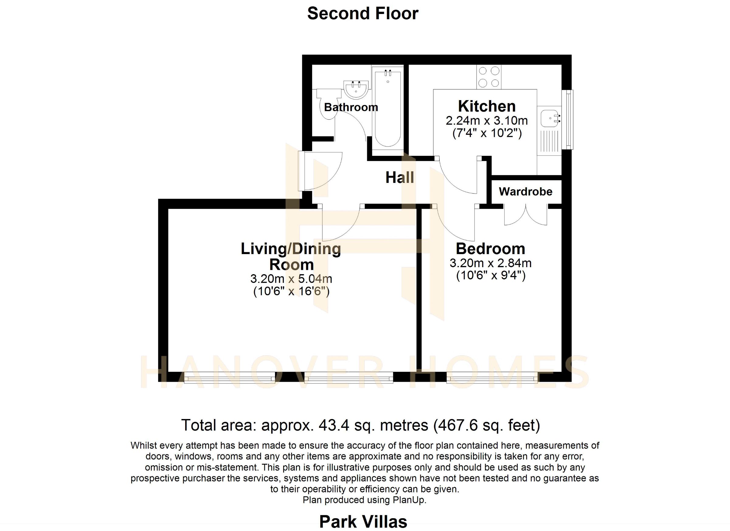 6, Park Villas, 2 Somerhill Avenue, Hove floorplan