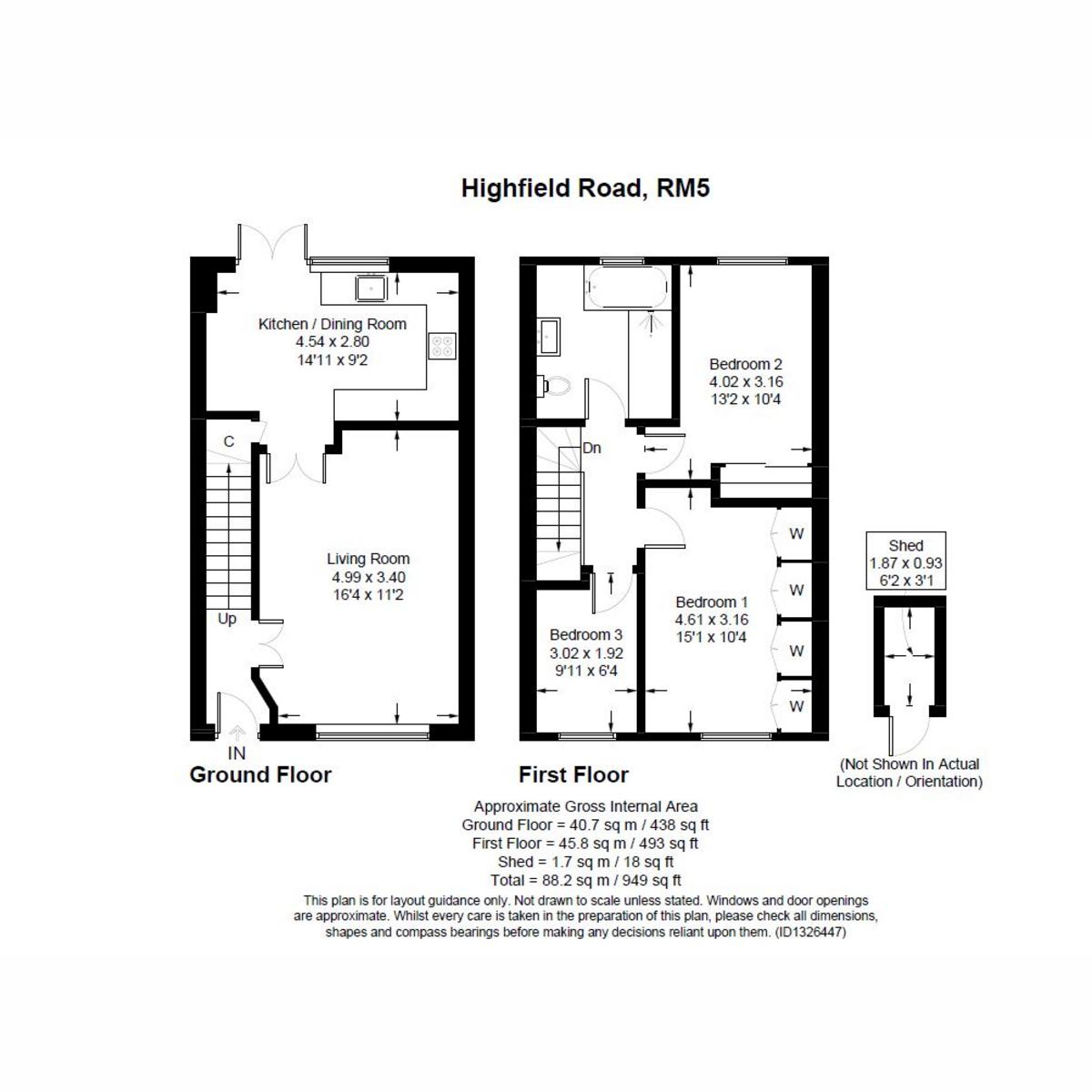 169, Highfield Road, Romford floorplan