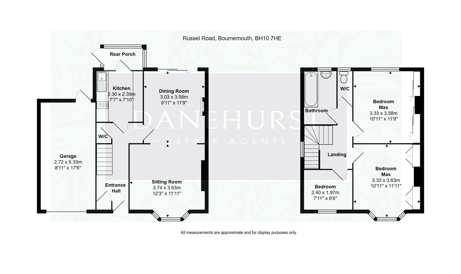 61, Russel Road, Bournemouth floorplan