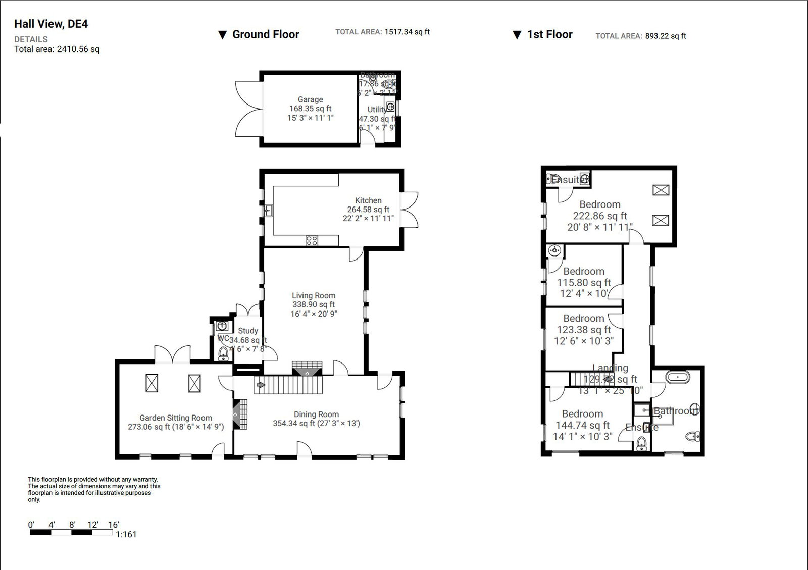 Hall View, Matlock floorplan