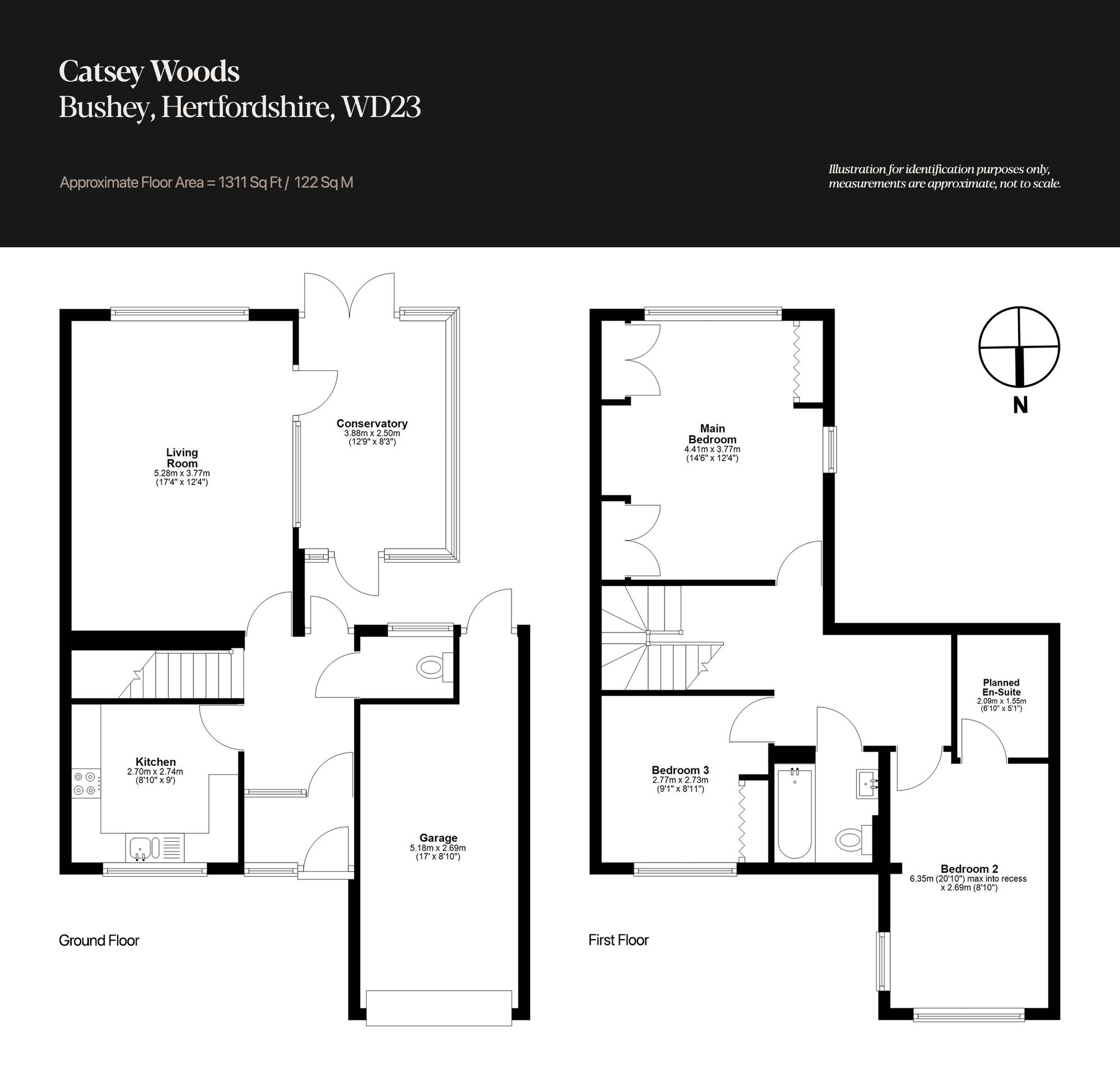 14 Catsey Woods, Bushey floorplan
