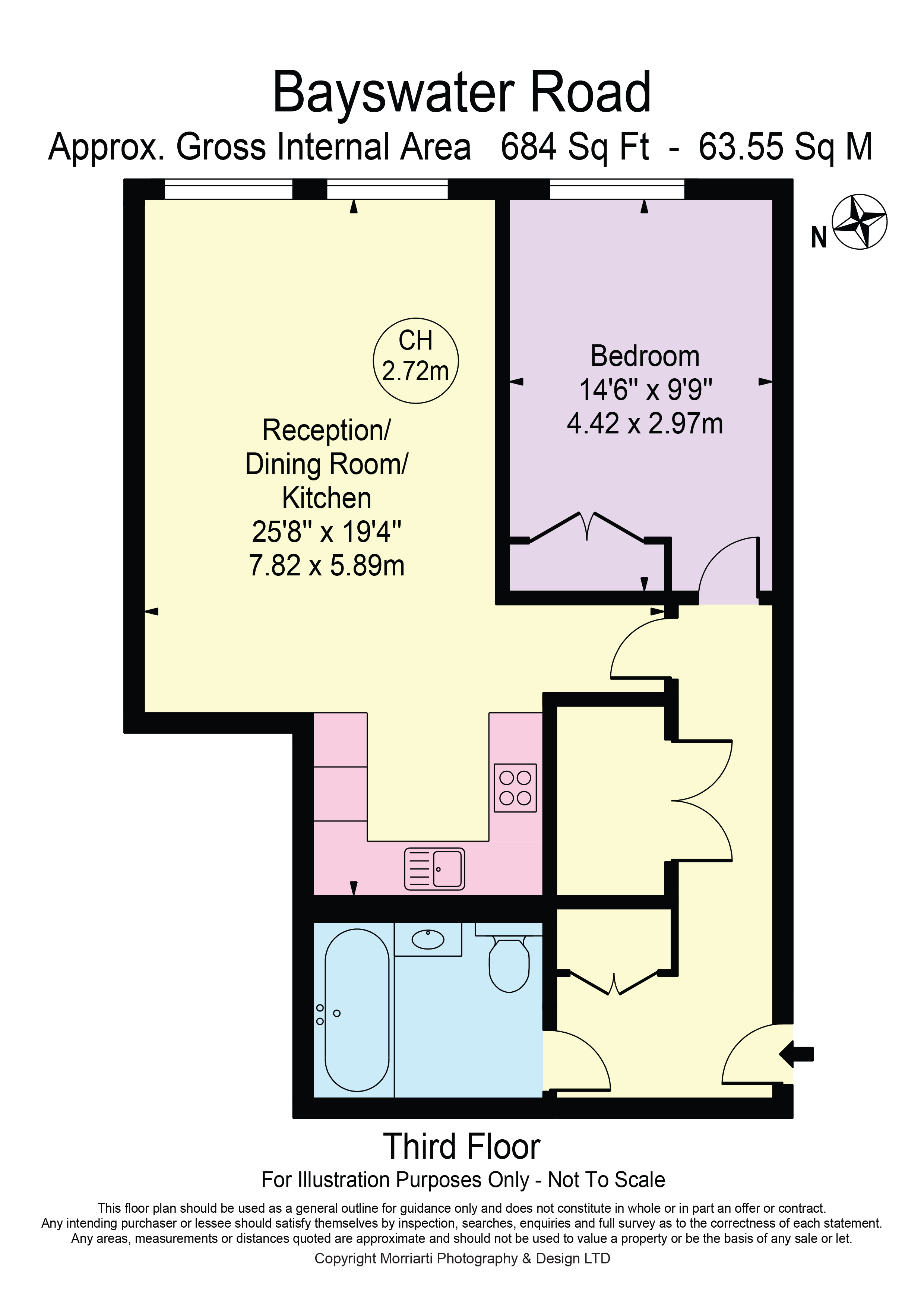 Apartment 302, 154, Bayswater Road, London floorplan