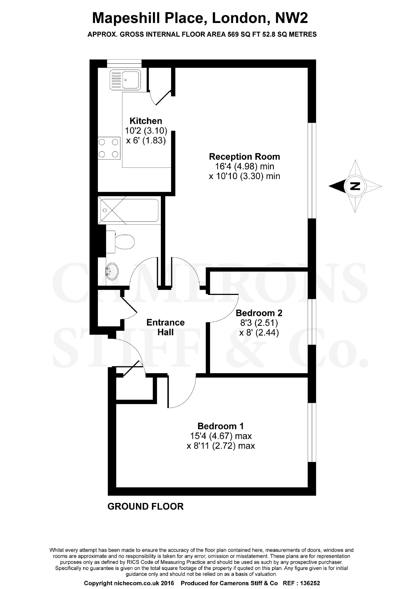 2 Bedrooms Flat to rent in Mapeshill Place, Willesden Green, London NW2