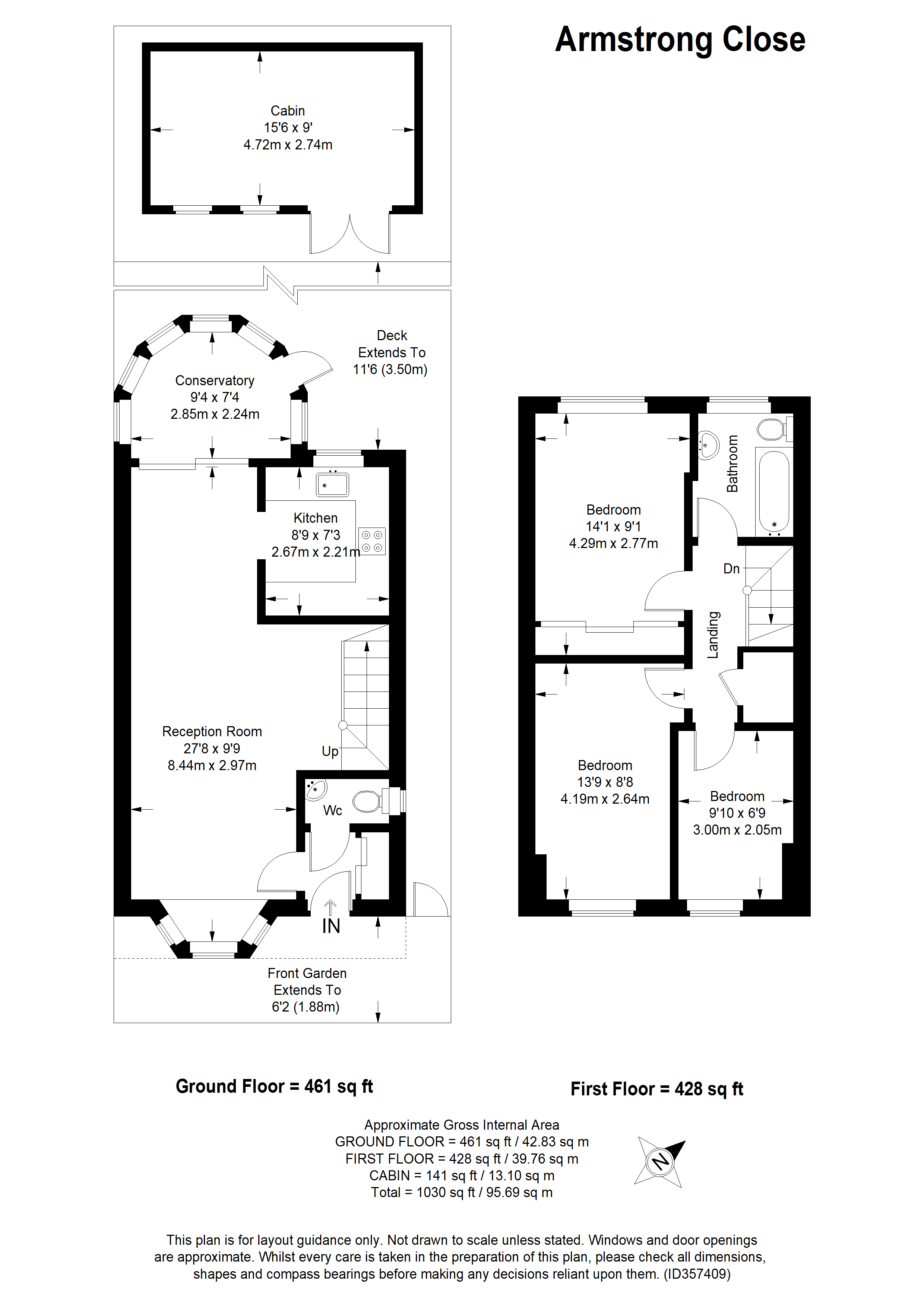 3 Bedrooms End terrace house for sale in Armstrong Close, Walton-On-Thames KT12