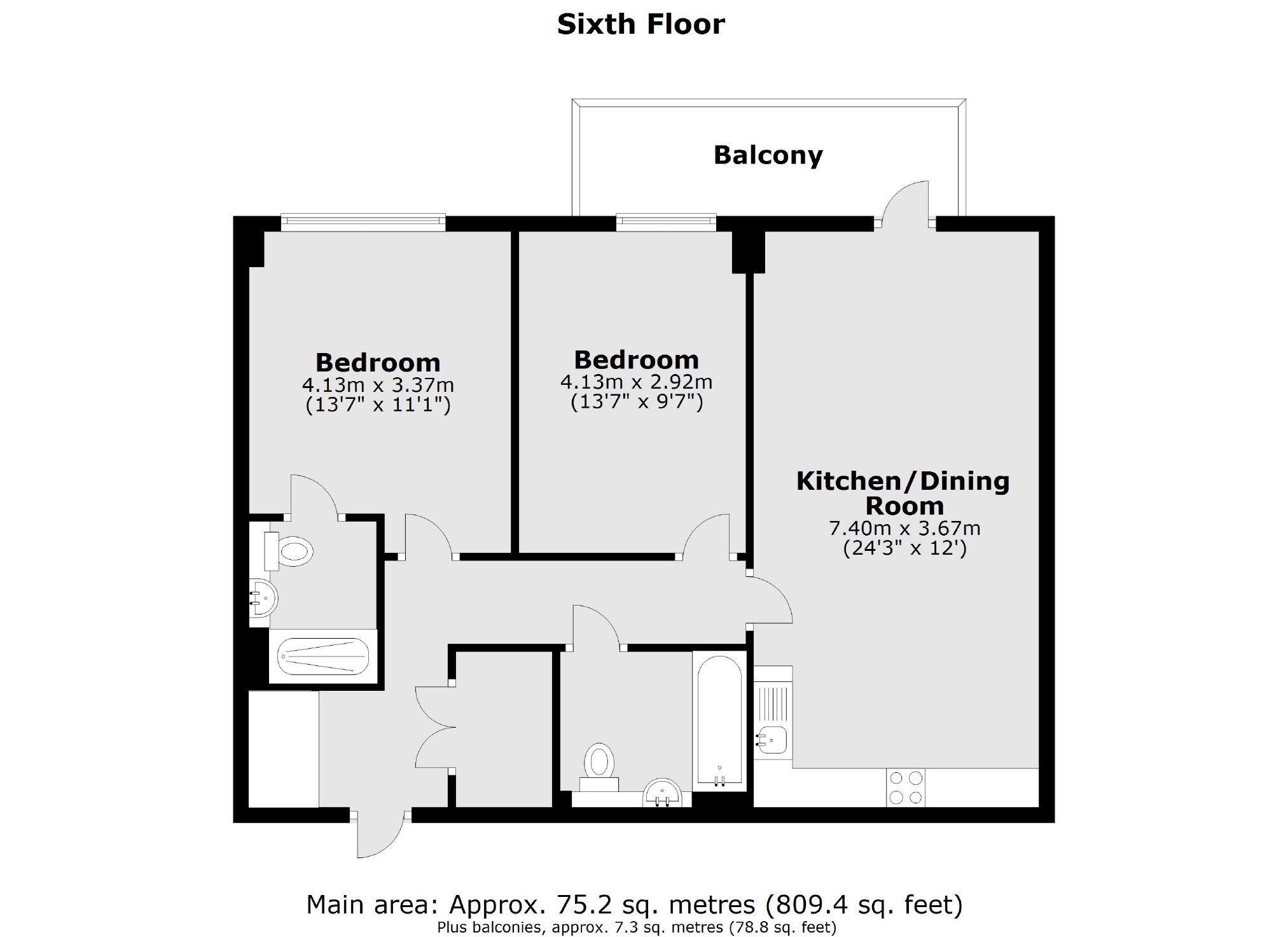 18 Welbeck Court, Stanley Road, London floorplan