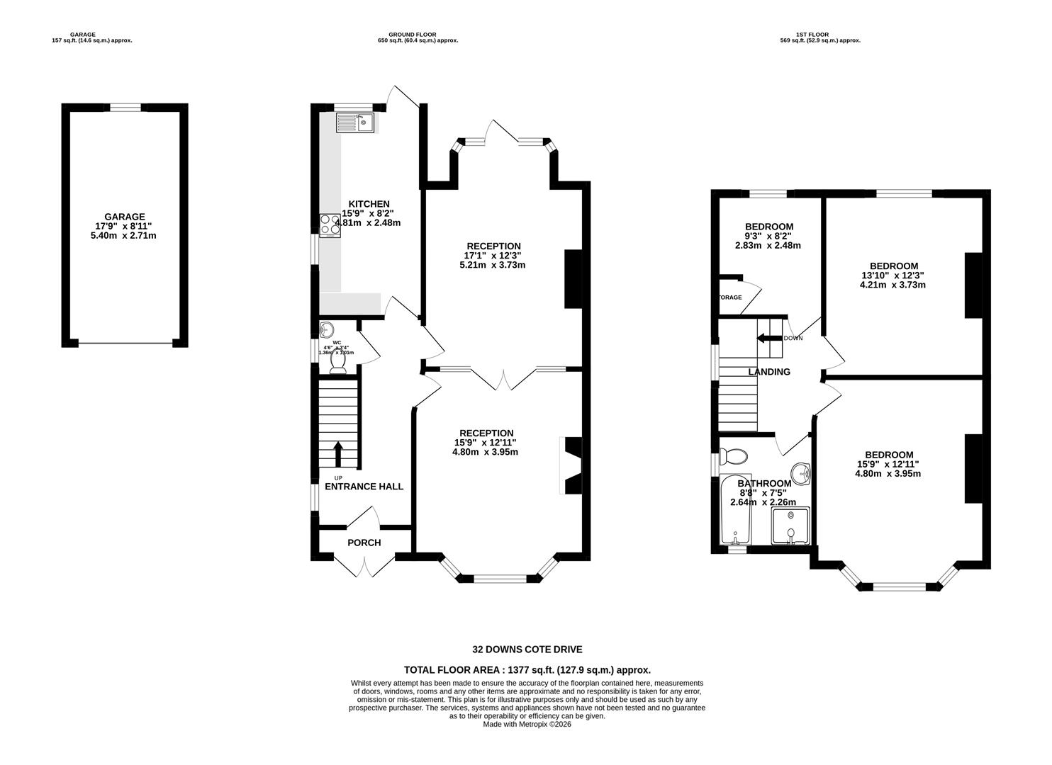 32, Downs Cote Drive, Bristol floorplan