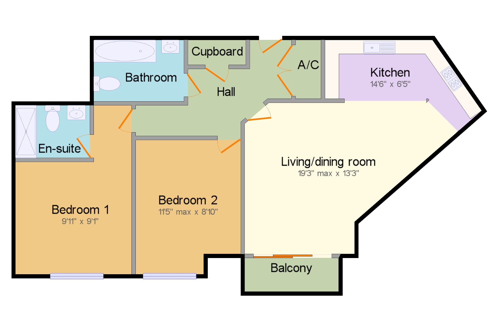 2 Bedrooms Flat for sale in Fenbridge House, Rubeck Close, Surrey RH1