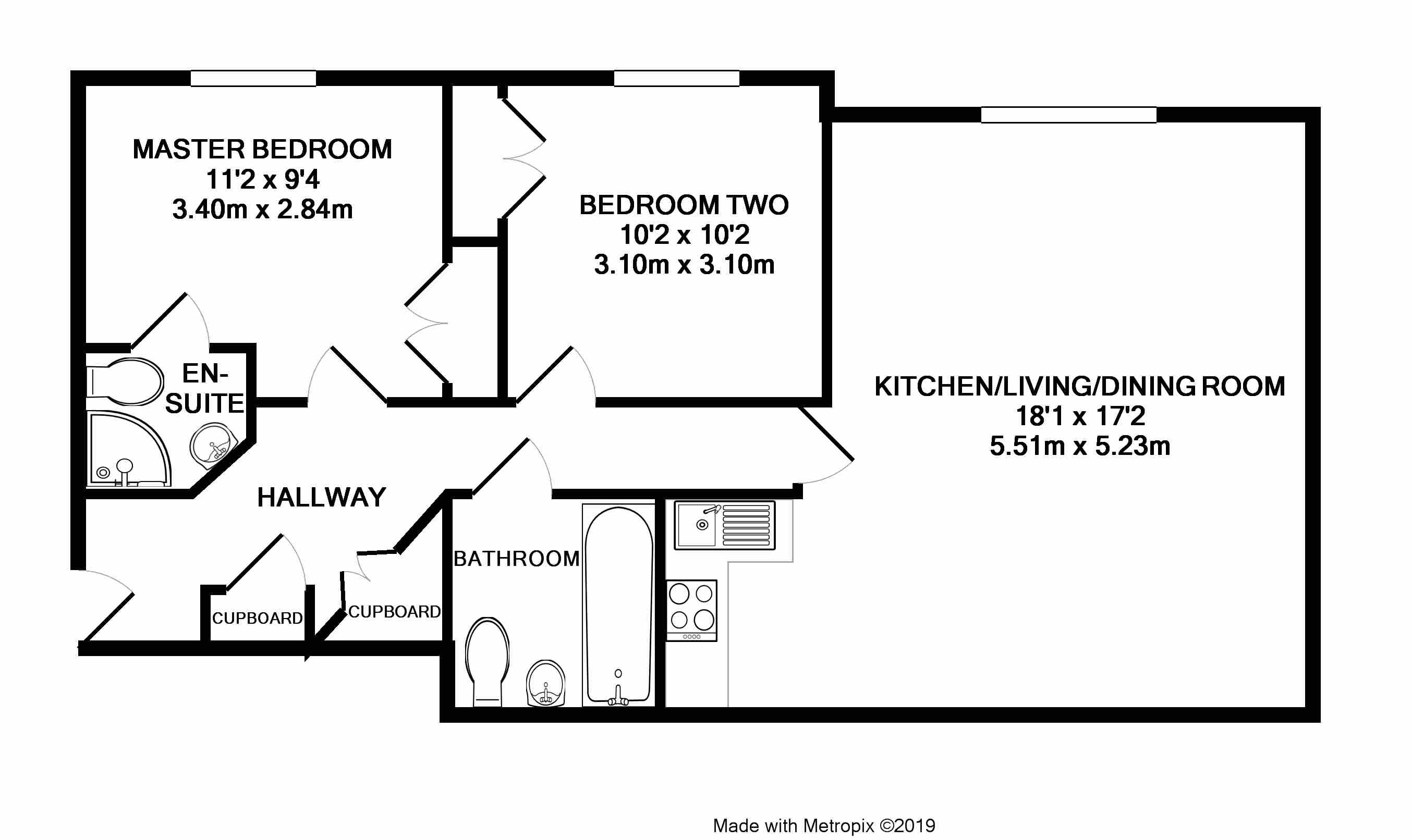 2 Bedrooms Flat to rent in Ashdene Gardens, Reading, Berkshire RG30