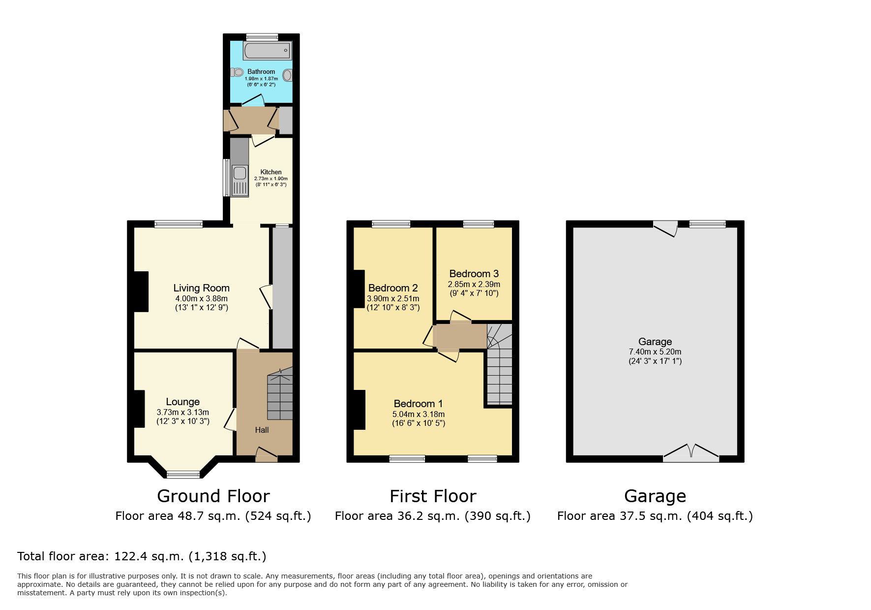 169, Pershore Road, Evesham floorplan
