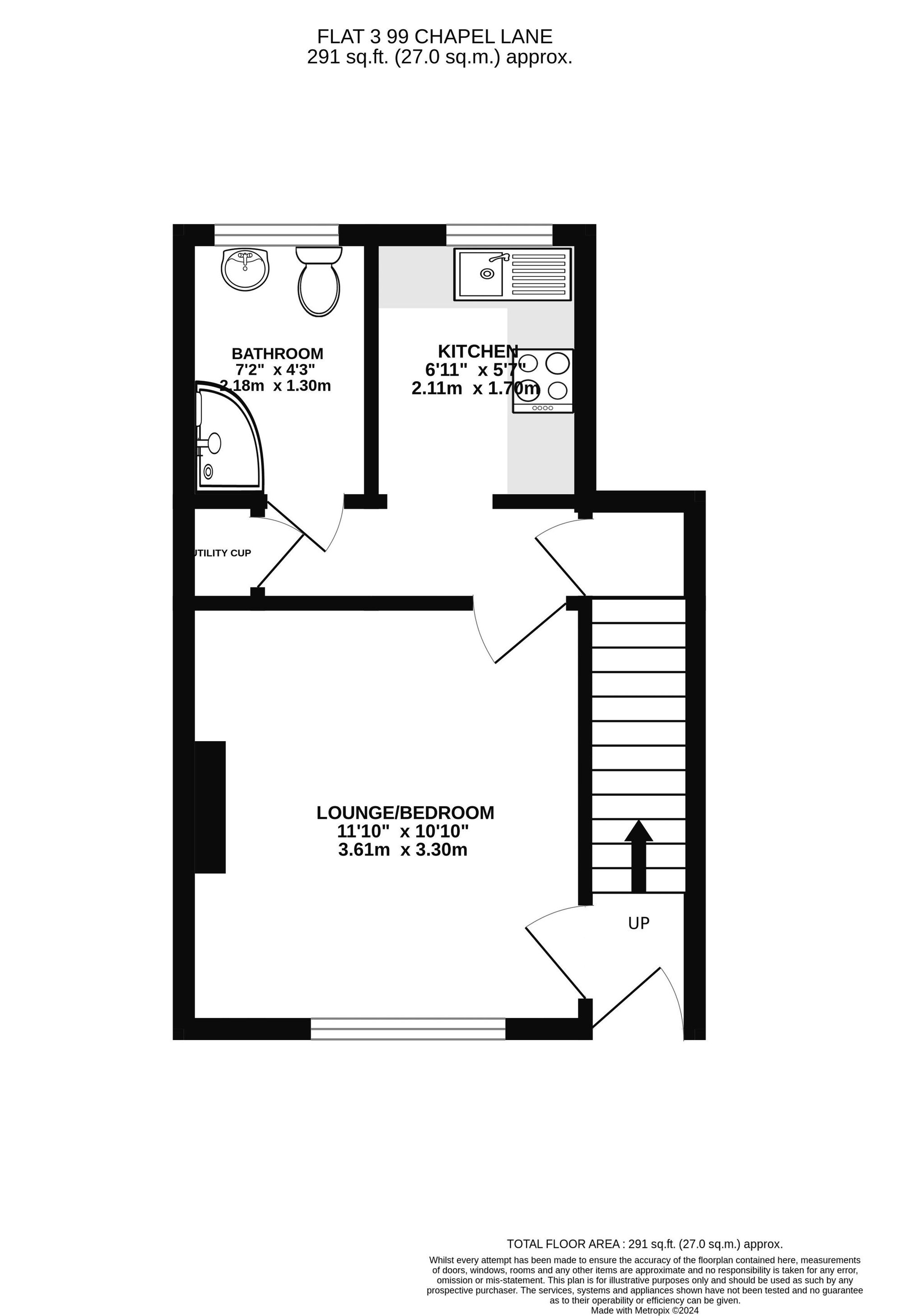 Flat 3, 99 Chapel Lane, High Wycombe floorplan
