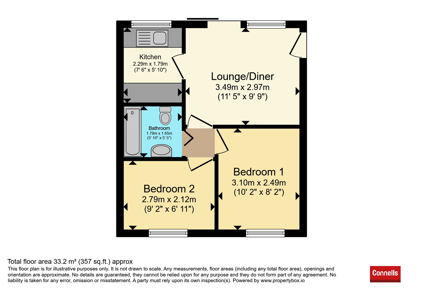Flat 1, Milford Court, Milford Road, Yeovil floorplan