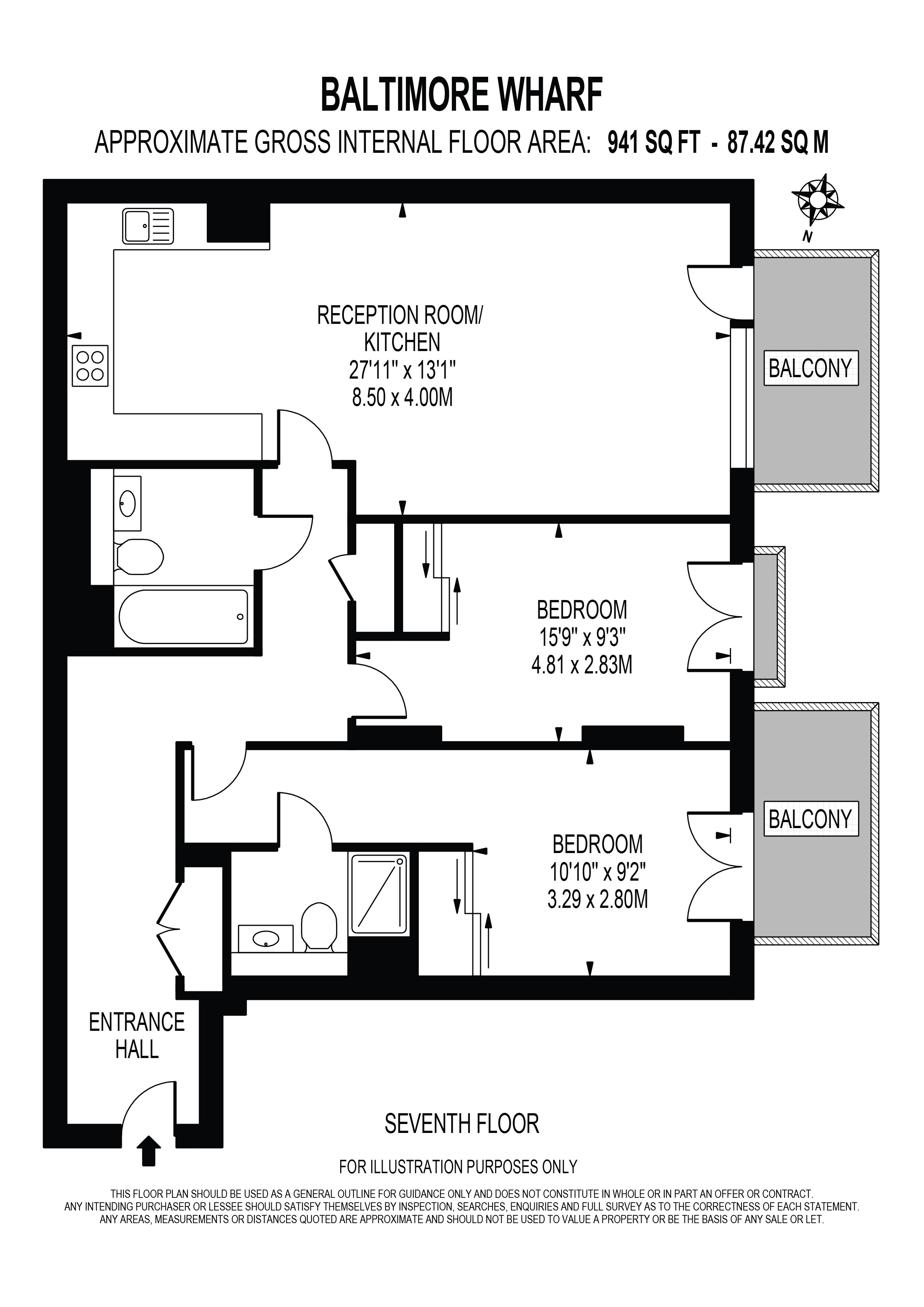 2 Bedrooms Flat to rent in Baltimore Wharf, South Boulevard, Canary Wharf E14