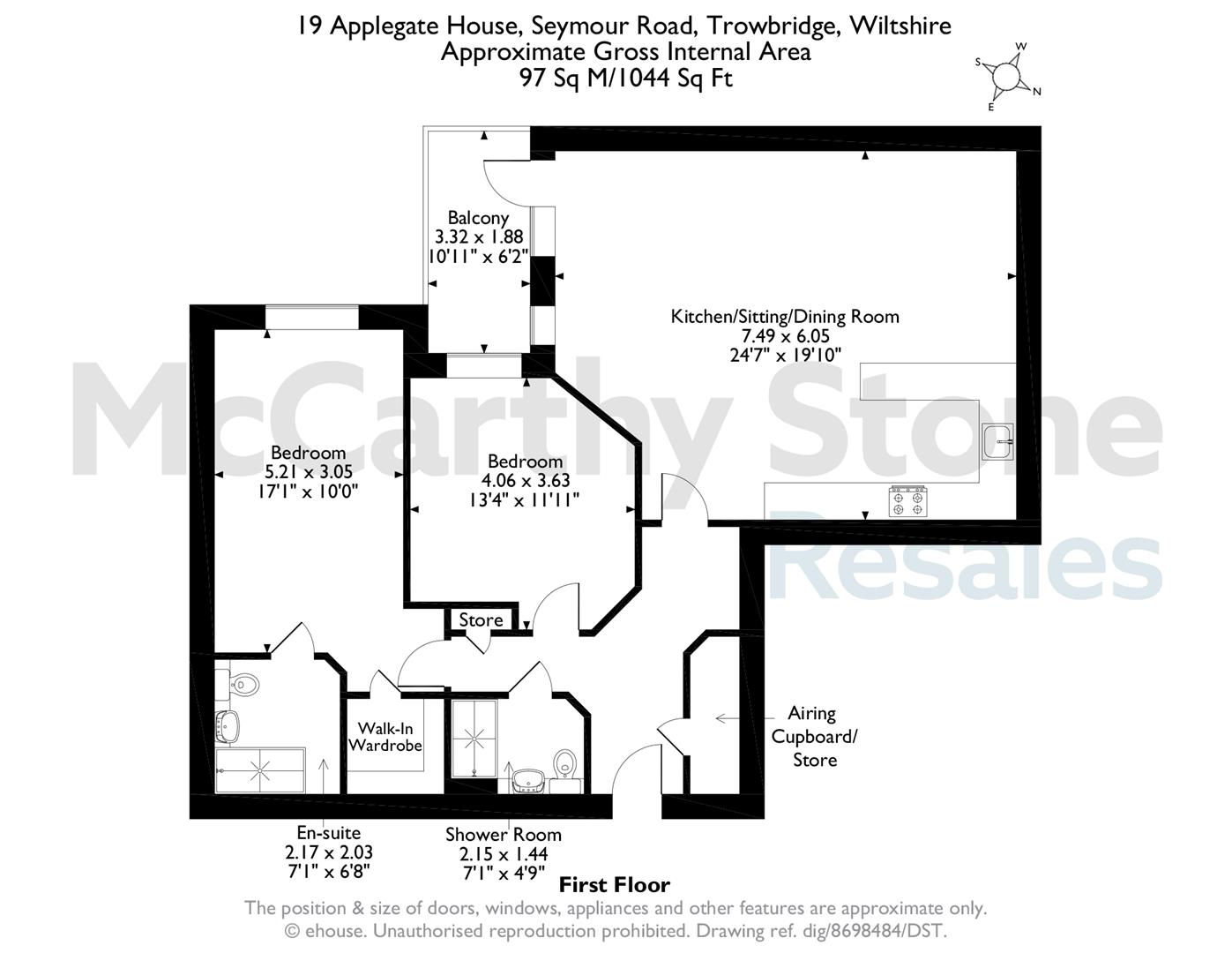19 Applegate House, Seymour Road, Trowbridge floorplan
