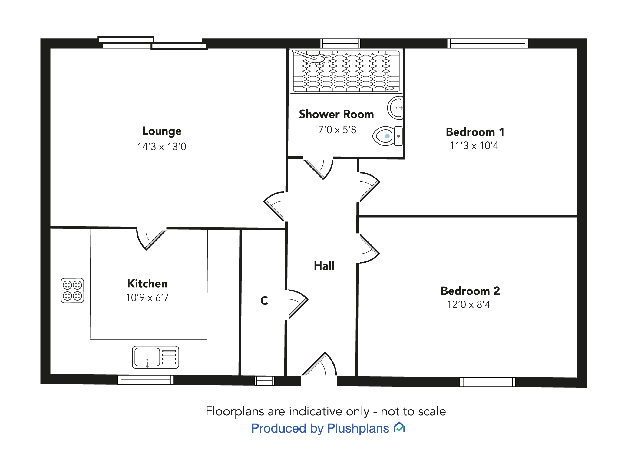 10F, Ivy Gardens, Paisley floorplan
