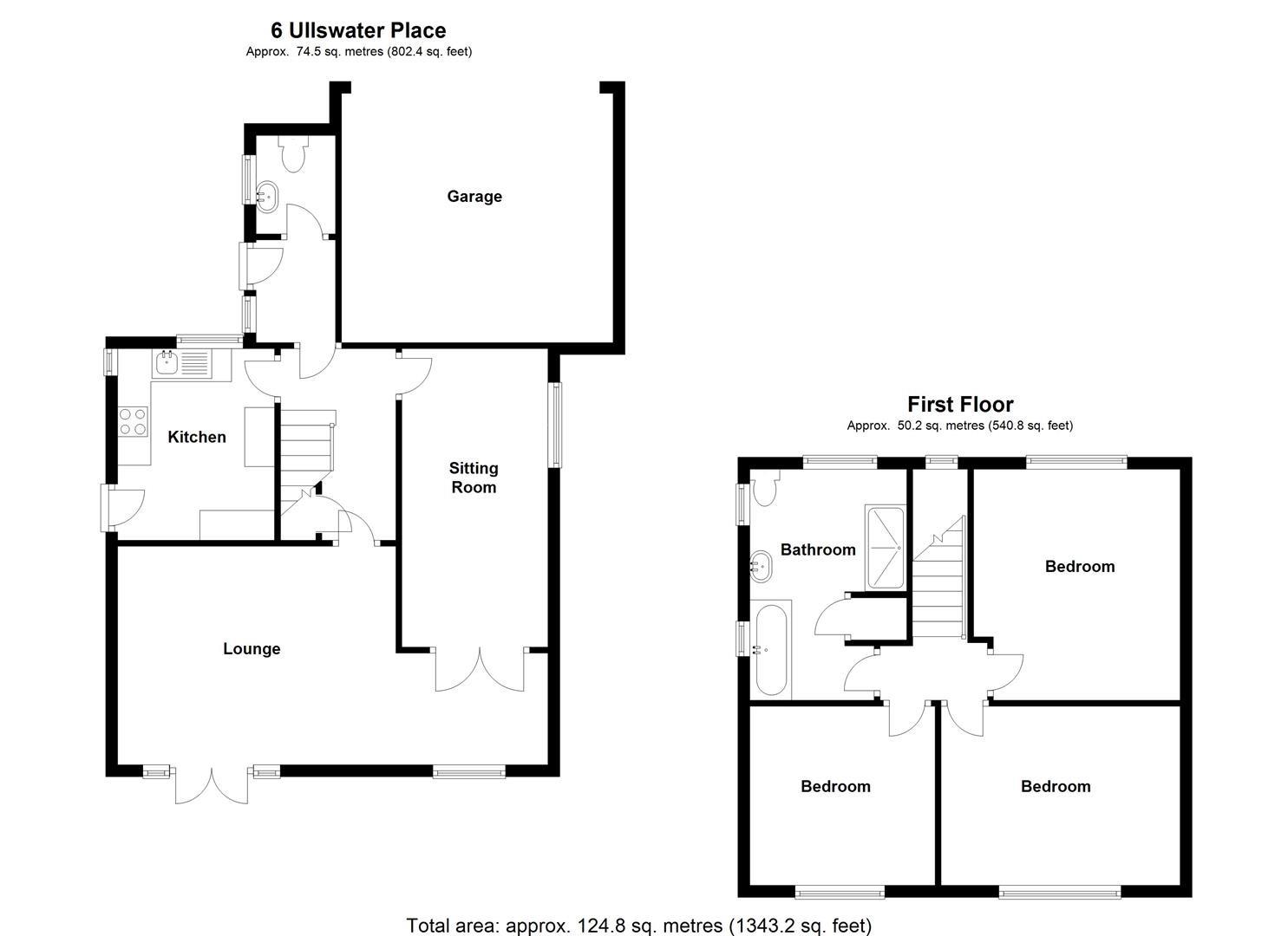 6, Ullswater Place, Cannock floorplan